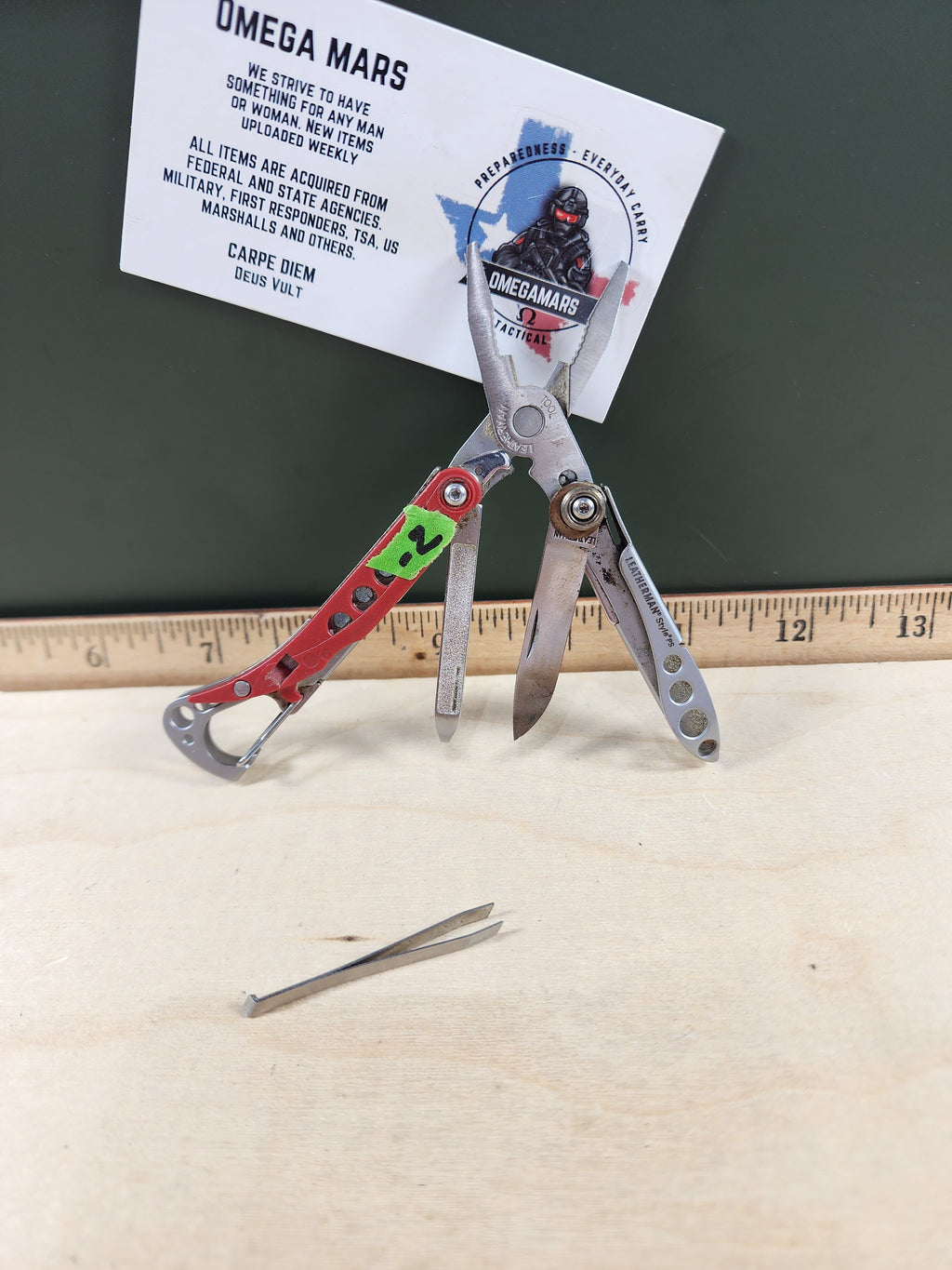 Leatherman Style PS #-2 Customized, scissors replaced with knife, dirty/light rust