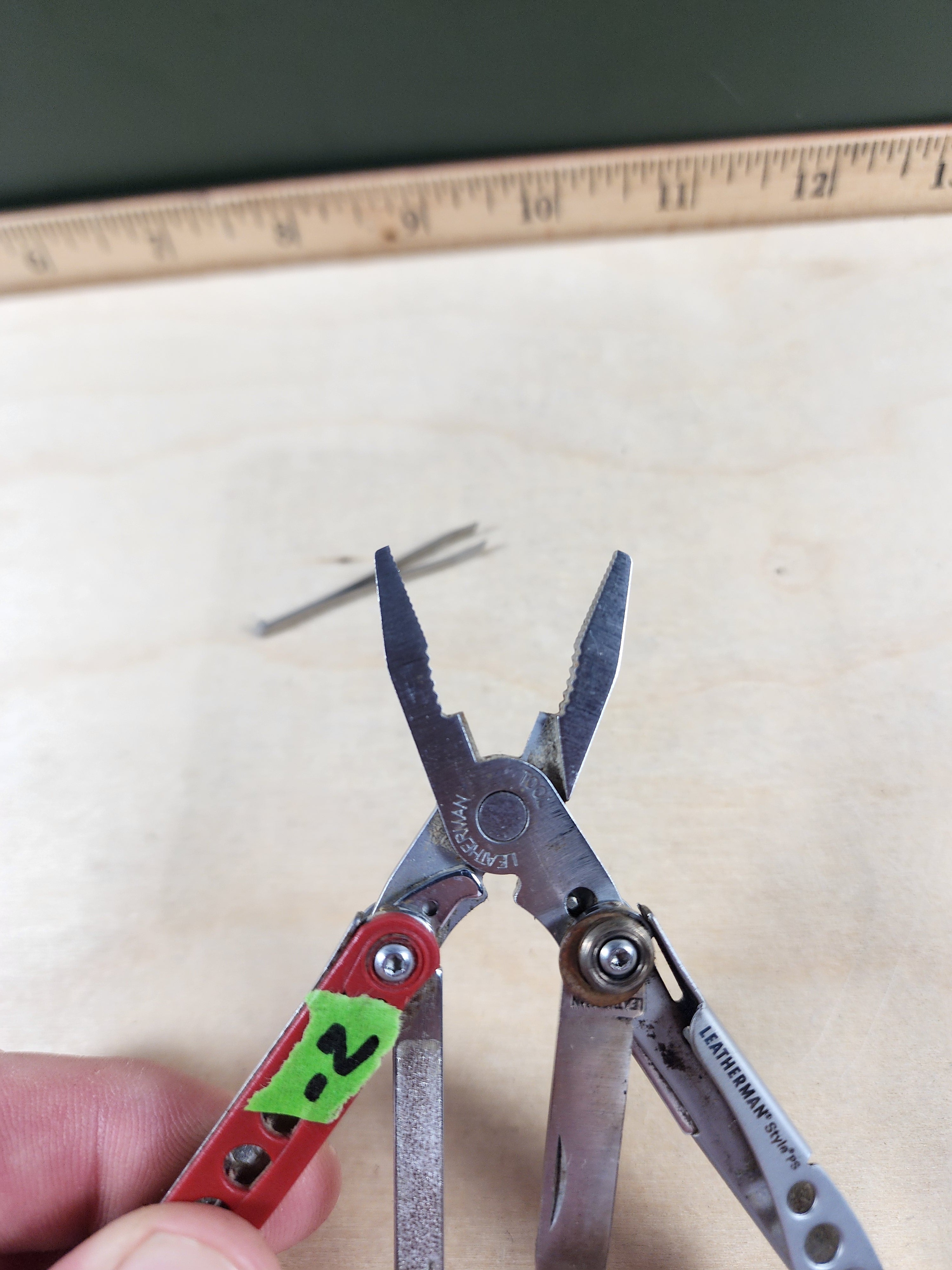 Leatherman Style PS #-2 Customized, scissors replaced with knife, dirty/light rust