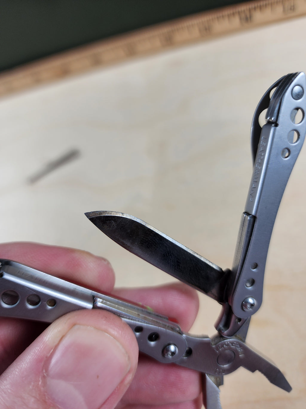 Leatherman Style PS #-2 Customized, scissors replaced with knife, dirty/light rust