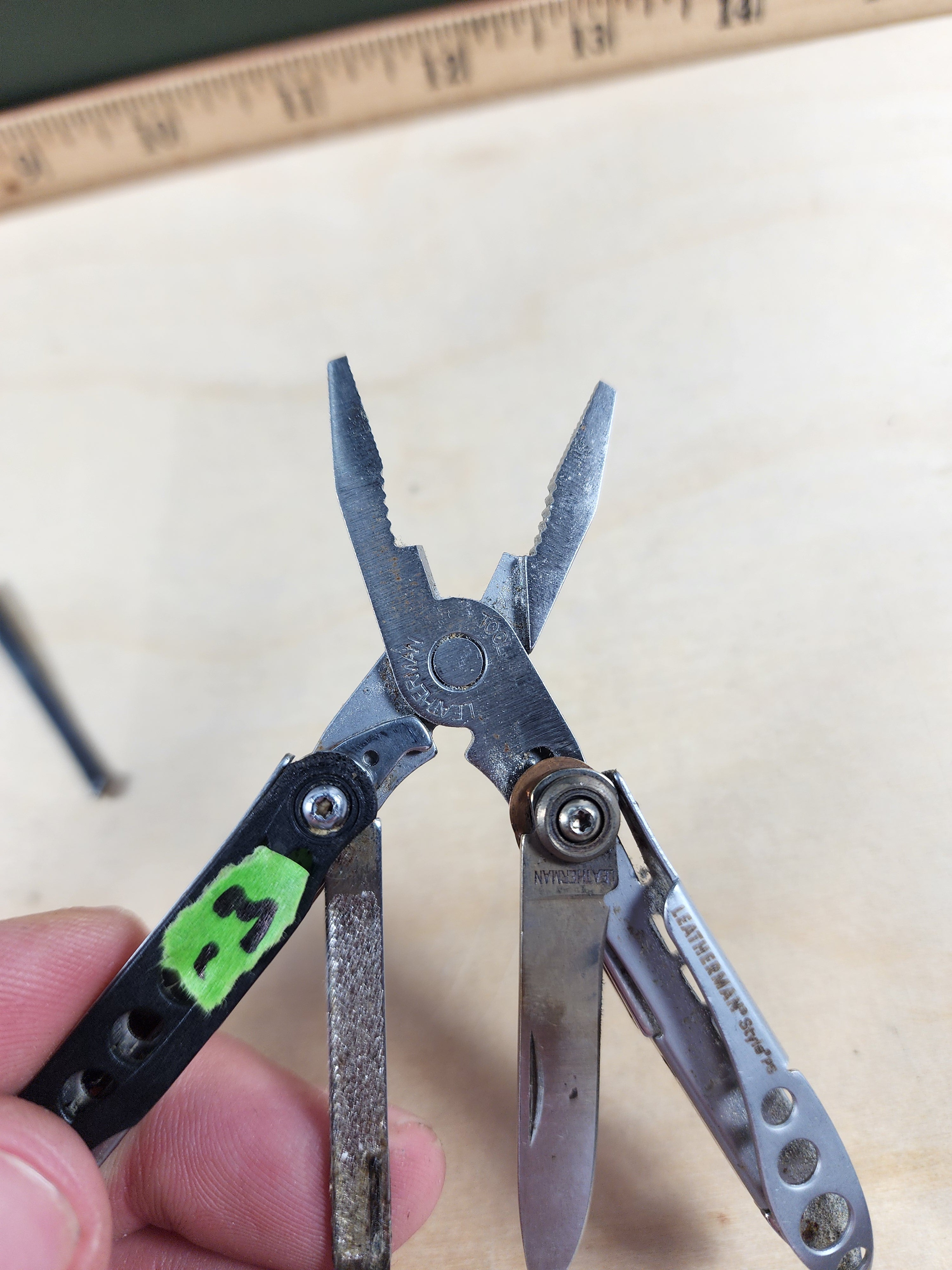 Leatherman Style PS #-3 Customized scissors replace with knife, dirty