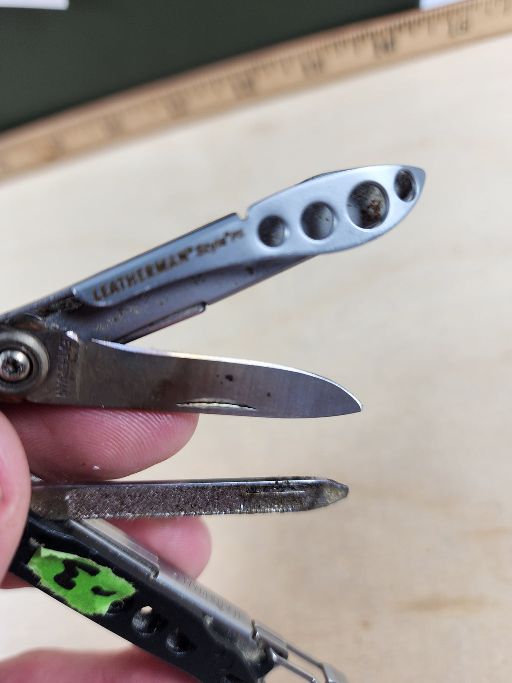 Leatherman Style PS #-3 Customized scissors replace with knife, dirty