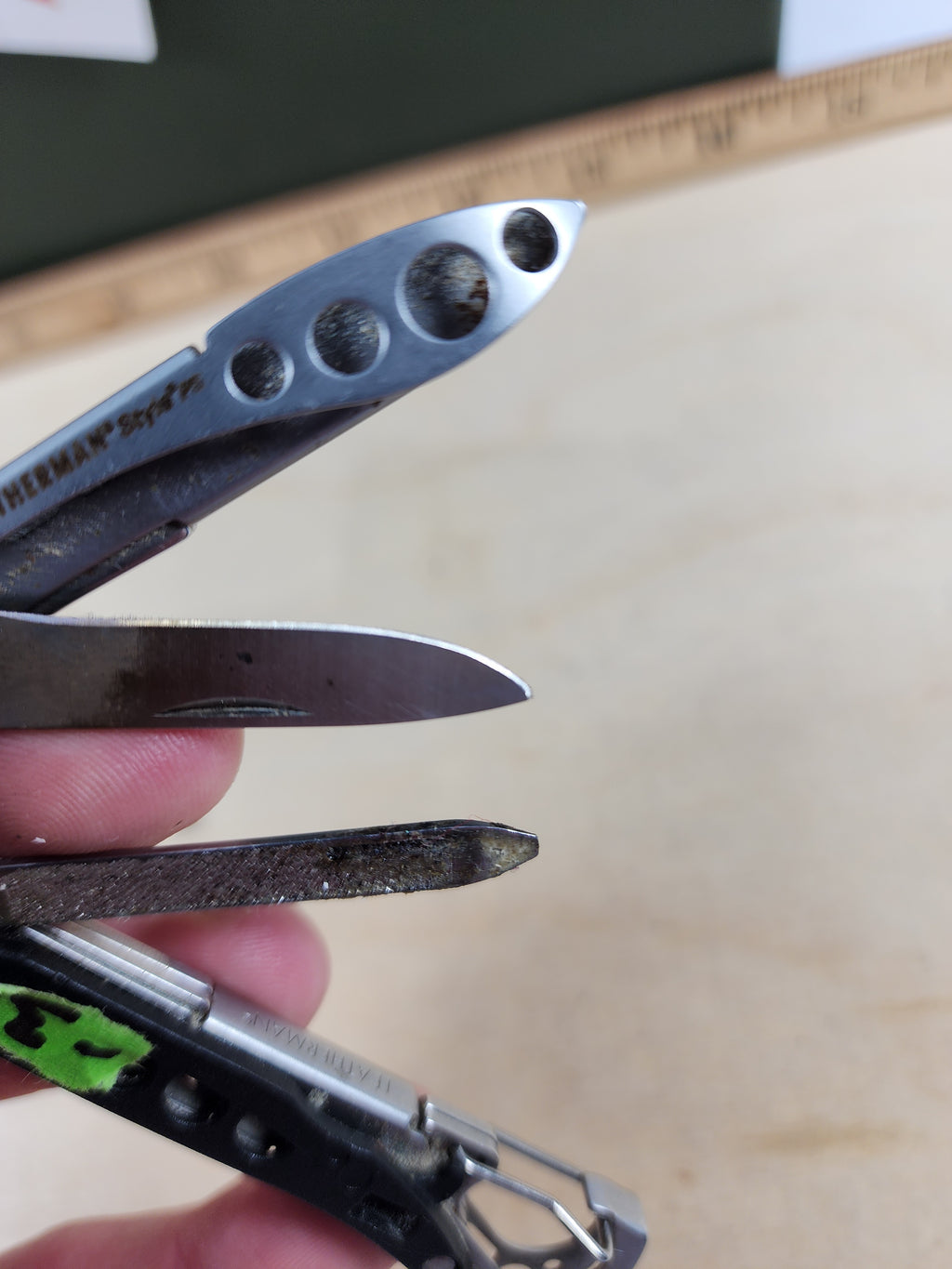 Leatherman Style PS #-3 Customized scissors replace with knife, dirty