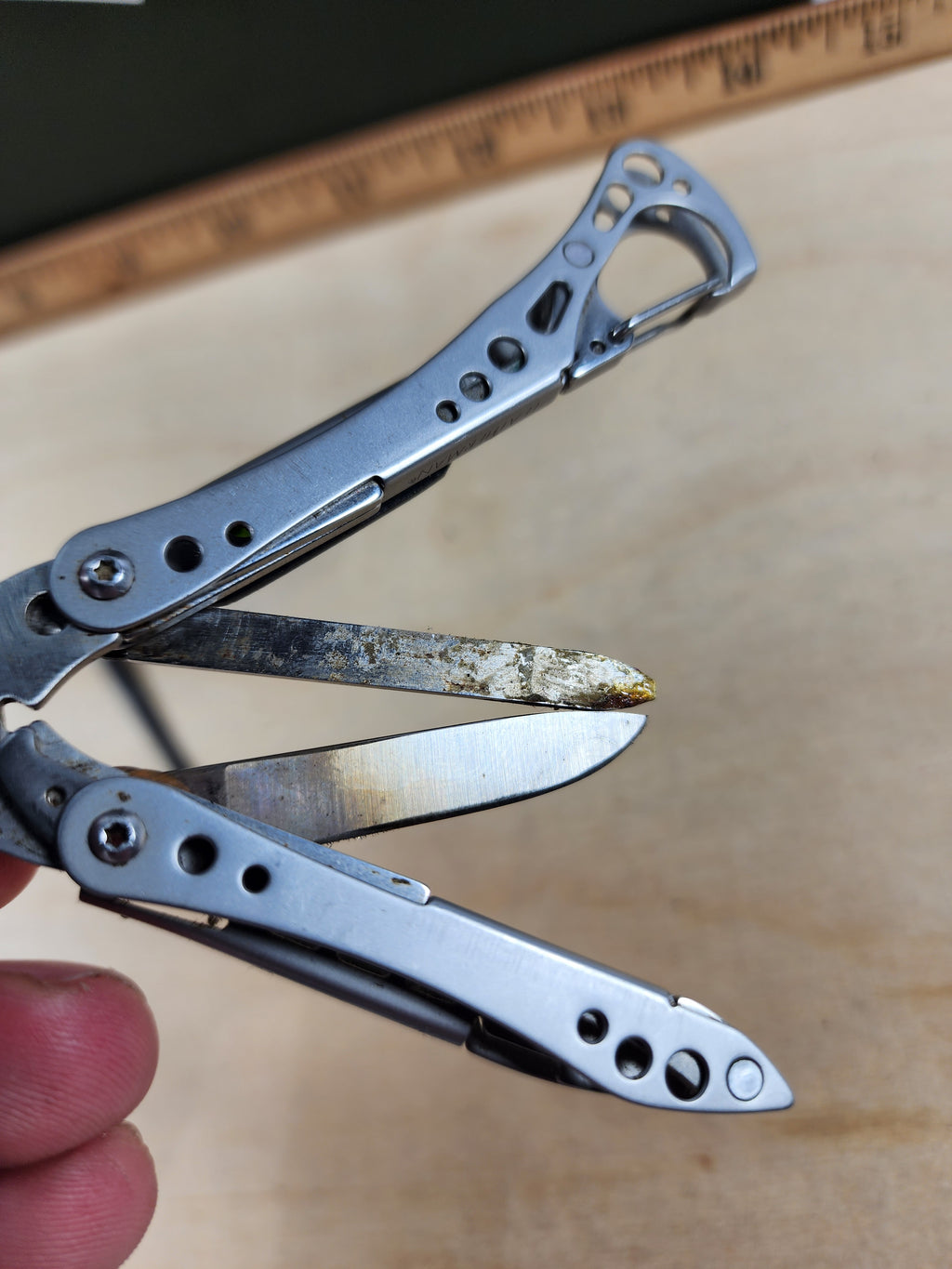 Leatherman Style PS #-3 Customized scissors replace with knife, dirty