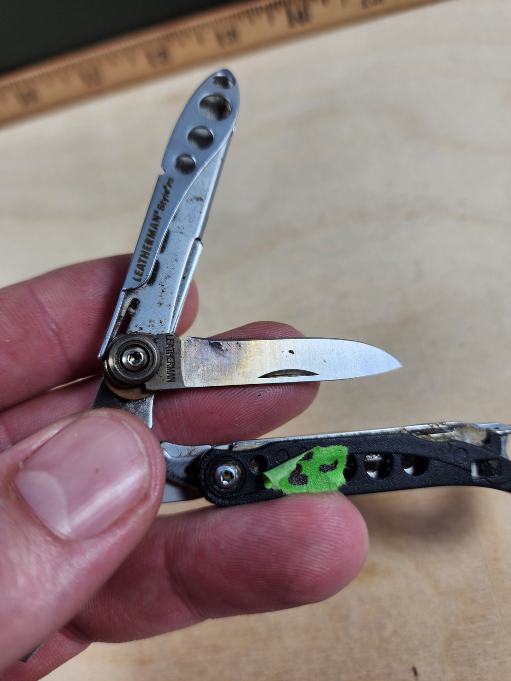 Leatherman Style PS #-3 Customized scissors replace with knife, dirty