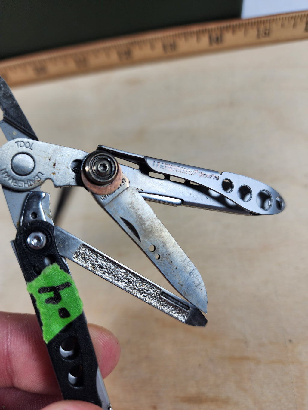 Leatherman Style PS #-4 Customized, knife replaced scissors, light usage, dirty