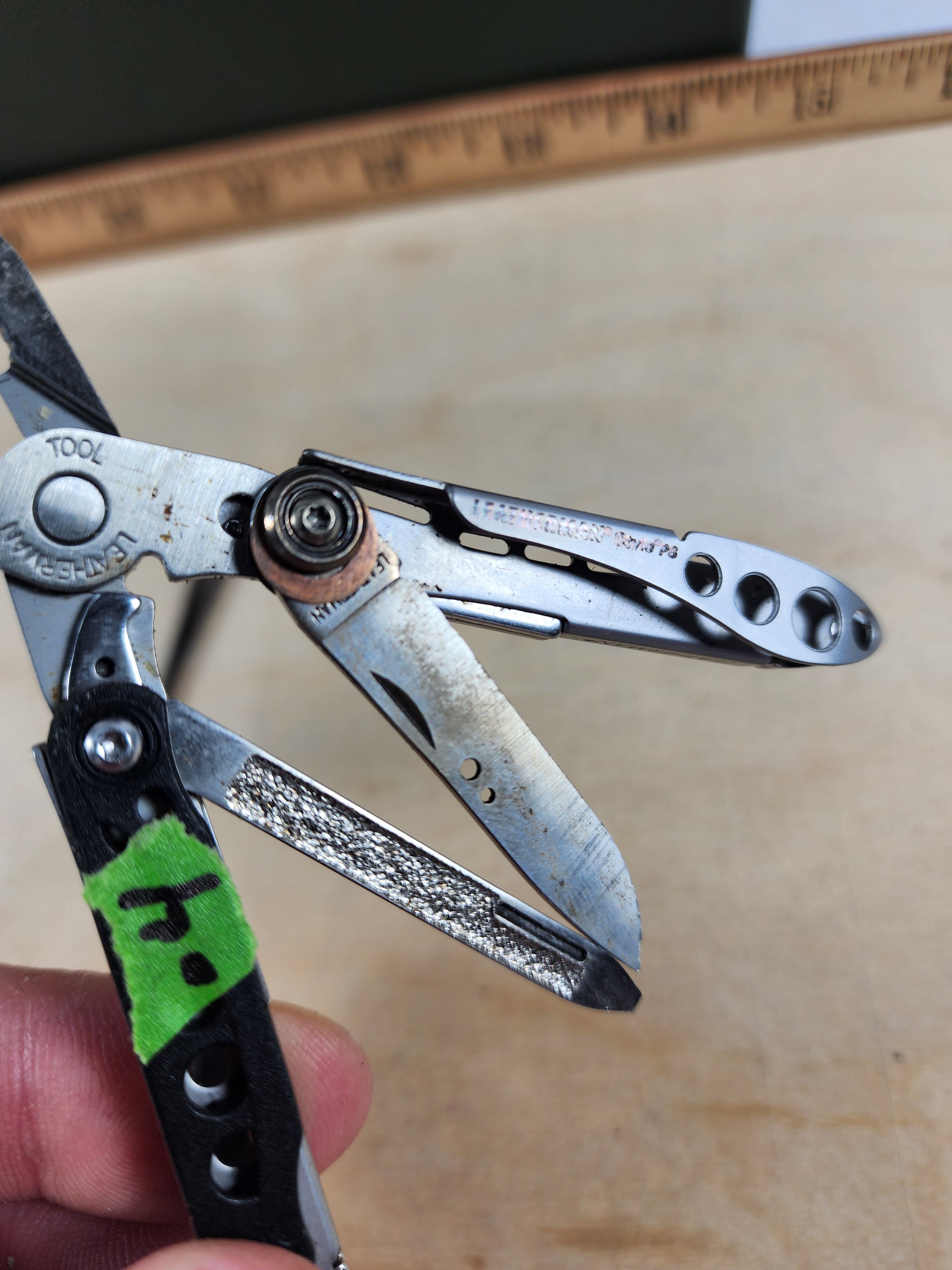 Leatherman Style PS #-4 Customized, knife replaced scissors, light usage, dirty