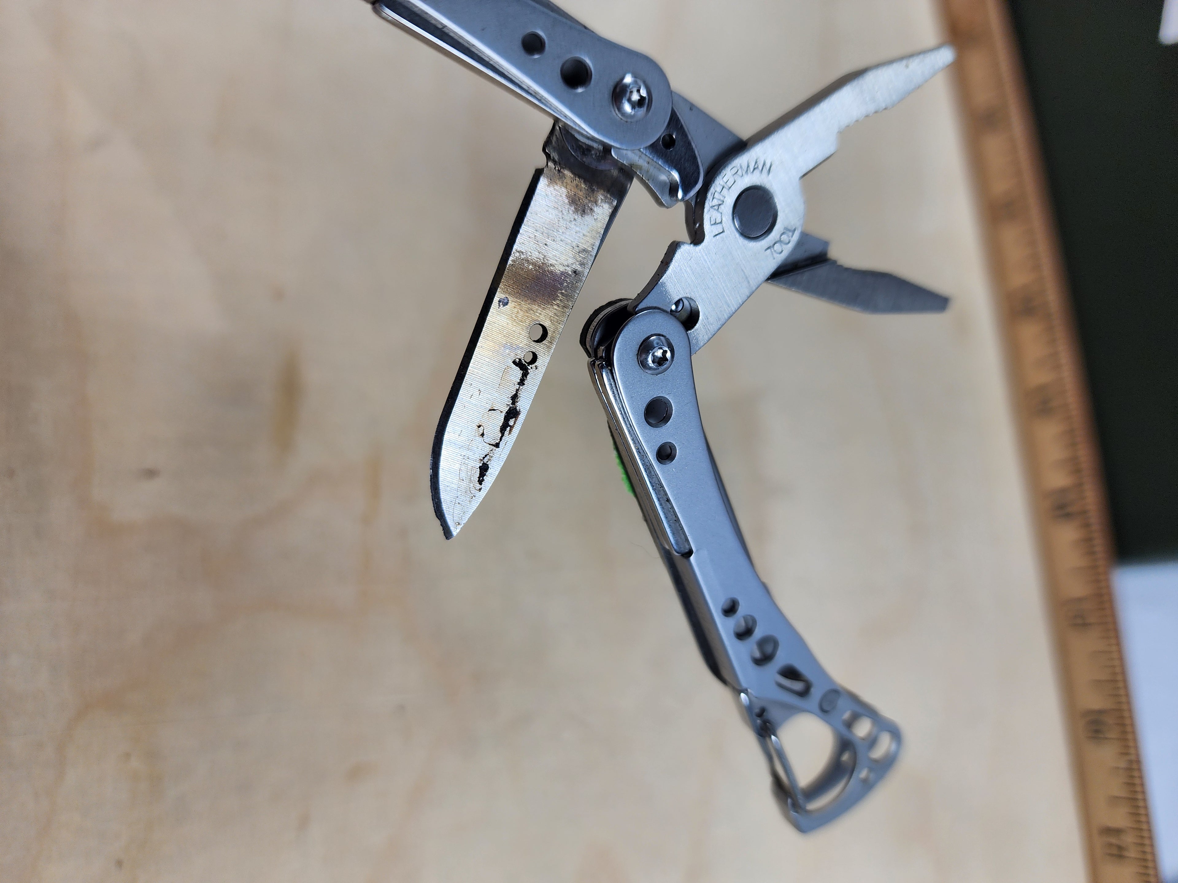Leatherman Style PS #-4 Customized, knife replaced scissors, light usage, dirty