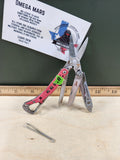 Leatherman Style CS #-11 Pink, rare, light rust, light usage, frame chipped off