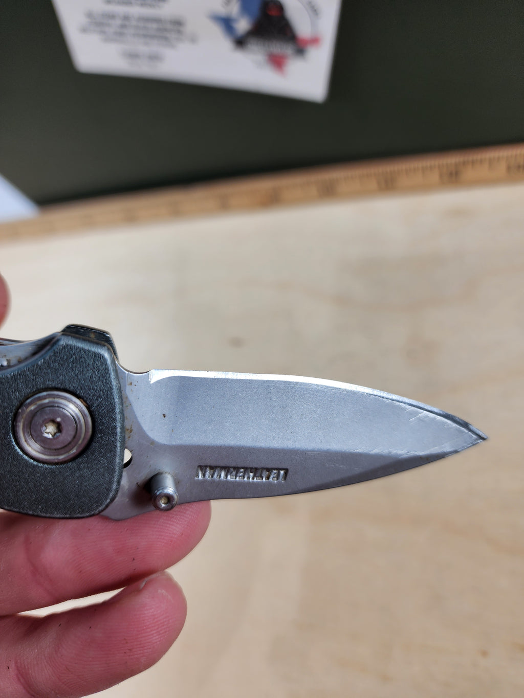 Leatherman C308 #-28 Light usage, Dirty, appears resharpened, limited edition