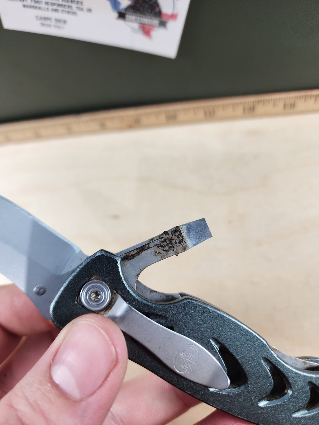 Leatherman C308 #-28 Light usage, Dirty, appears resharpened, limited edition