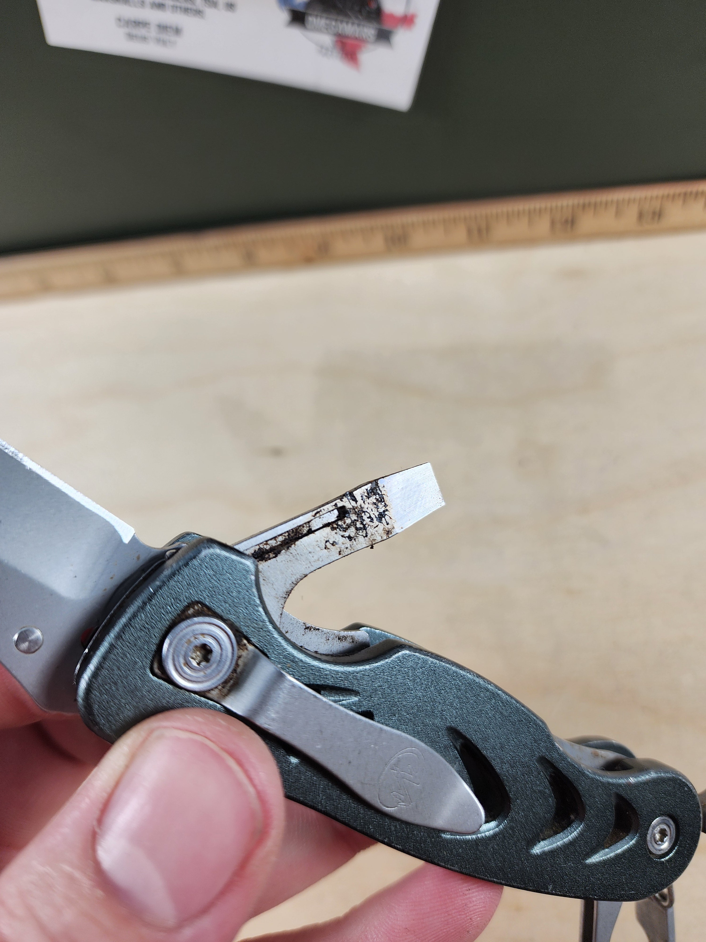 Leatherman C308 #-28 Light usage, Dirty, appears resharpened, limited edition