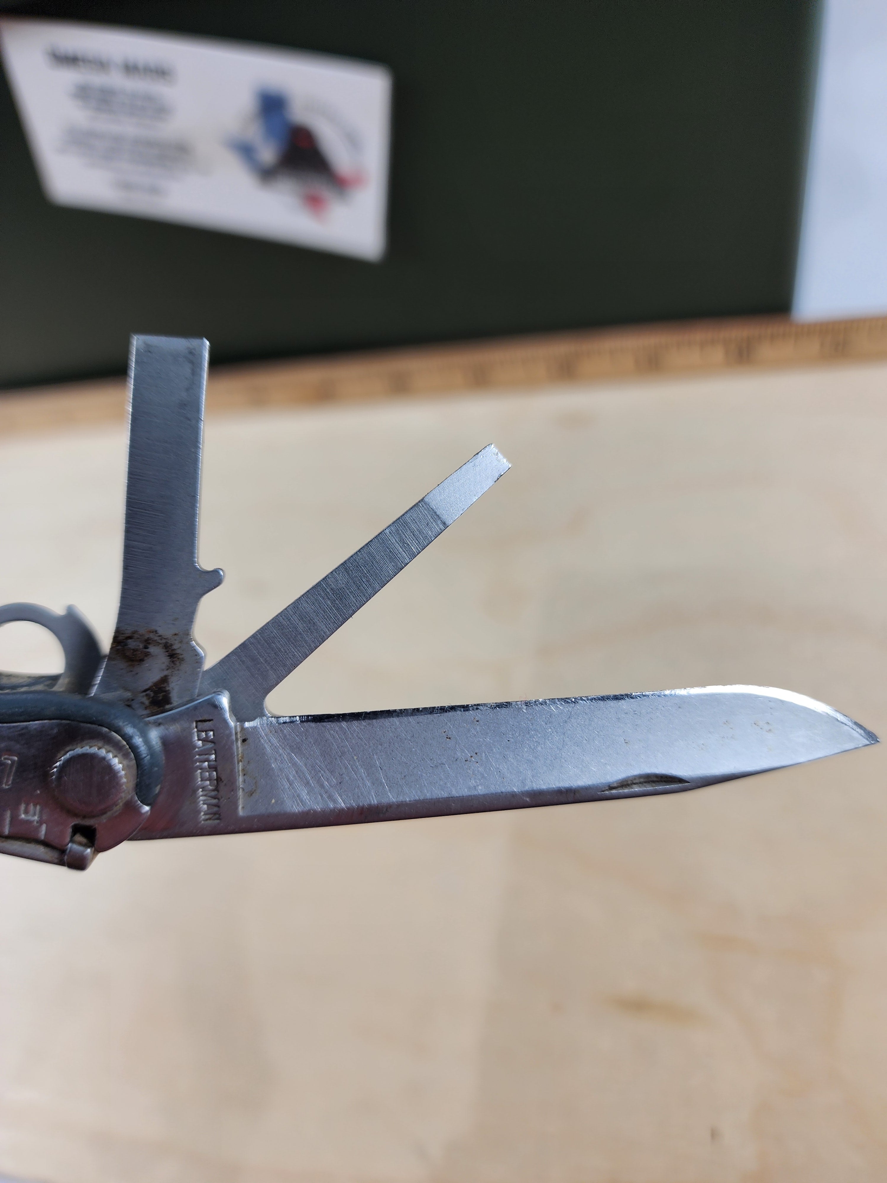 Leatherman Fuse #-40 Blade resharpened, dirty, light usage