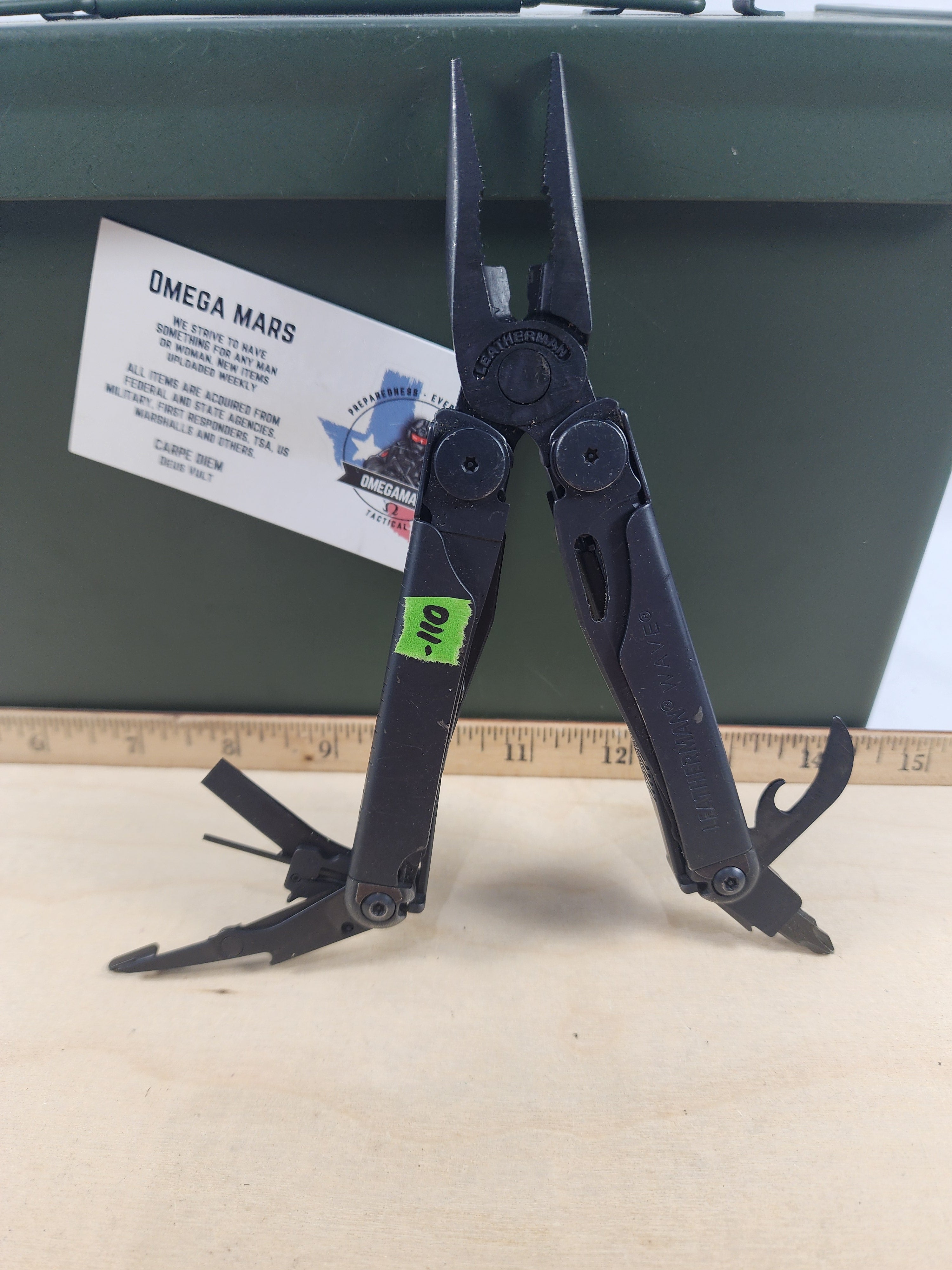 Leatherman Wave #-110 knife resharpened, light usage, dirty