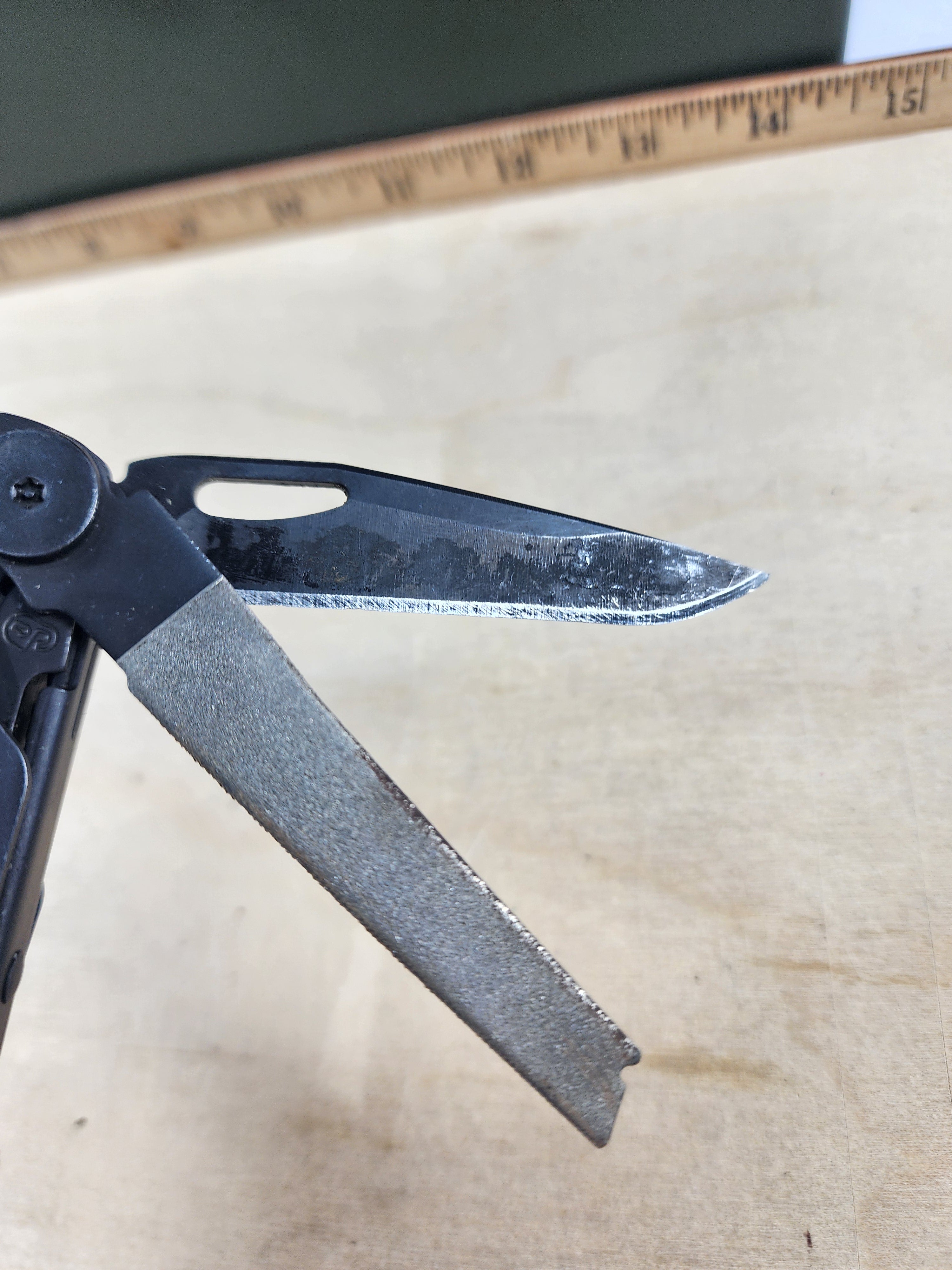 Leatherman Wave #-110 knife resharpened, light usage, dirty