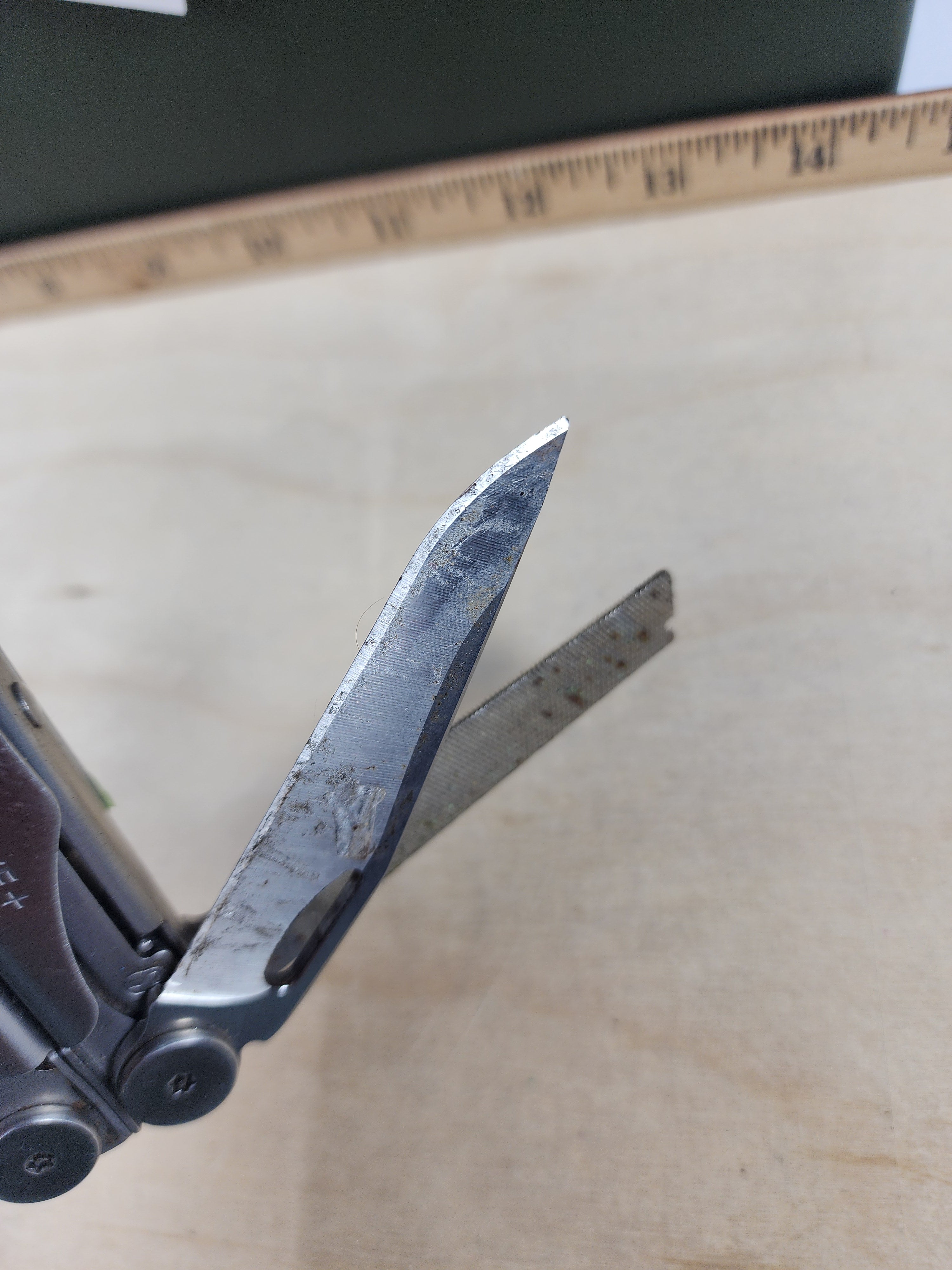 Leatherman Wave Plus #-111 Dirty, rust is present