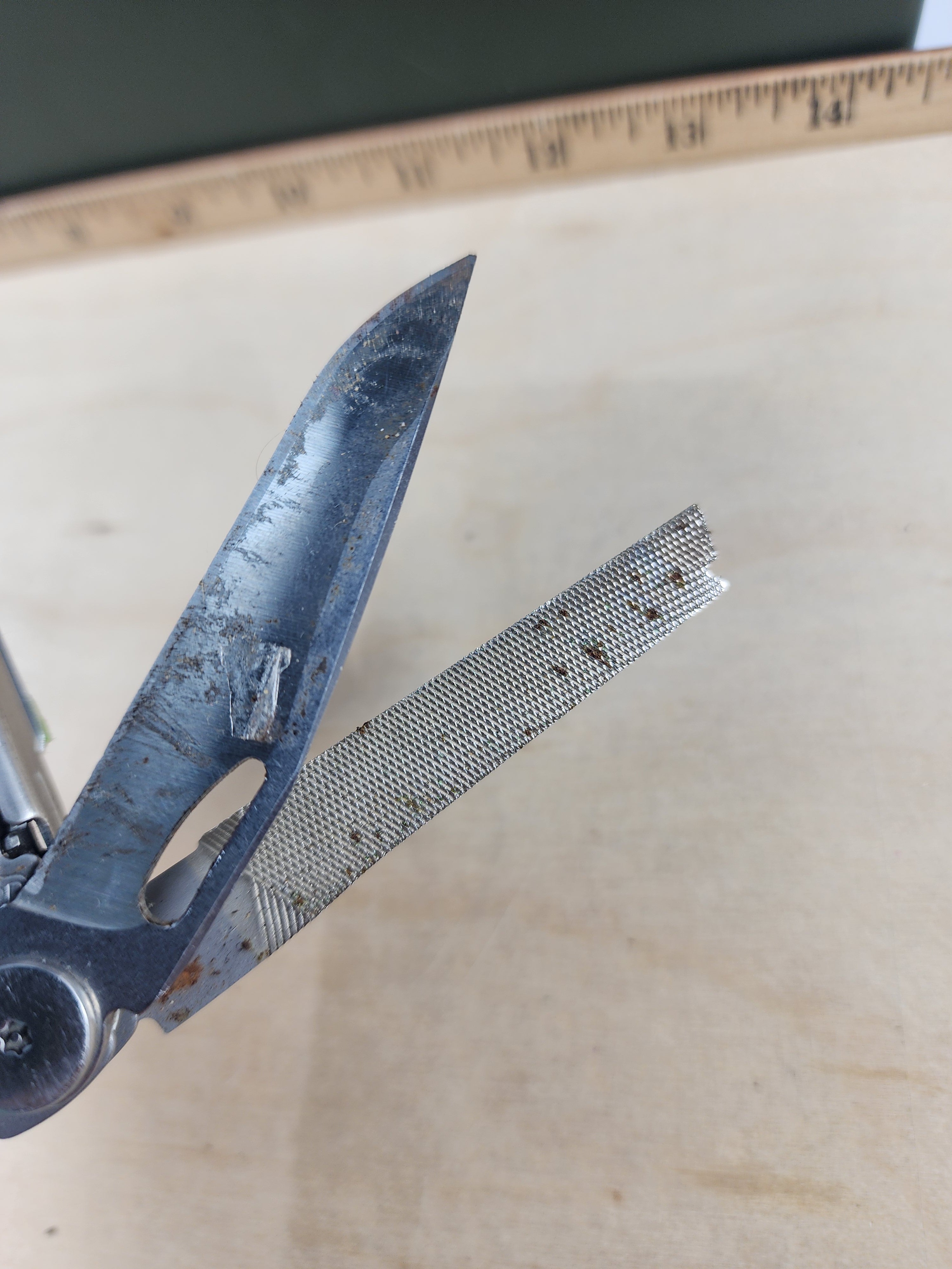 Leatherman Wave Plus #-111 Dirty, rust is present