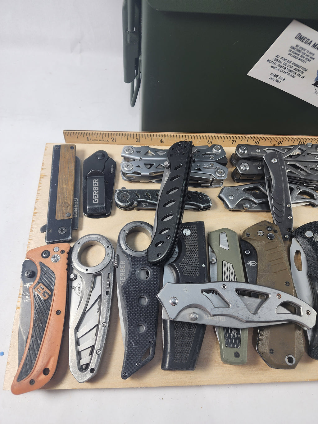 Gerber Mystery Box of 4 - 4.5 lbs, random multi tools and knives.