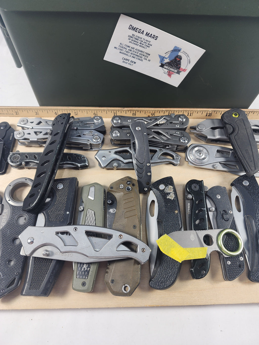 Gerber Mystery Box of 4 - 4.5 lbs, random multi tools and knives.