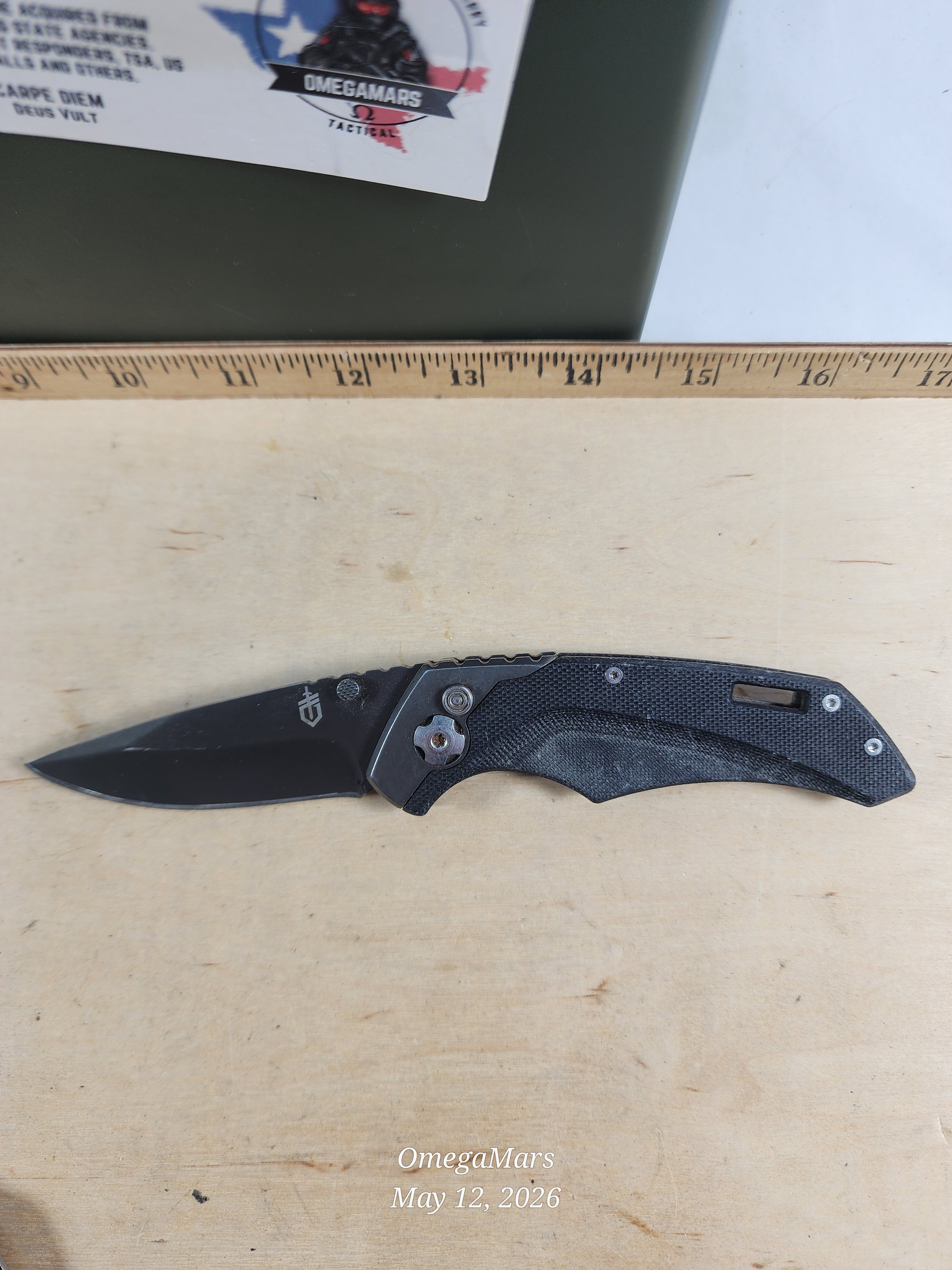 Gerber Contrast Drop Point Serrated Folding Knife 31-000596