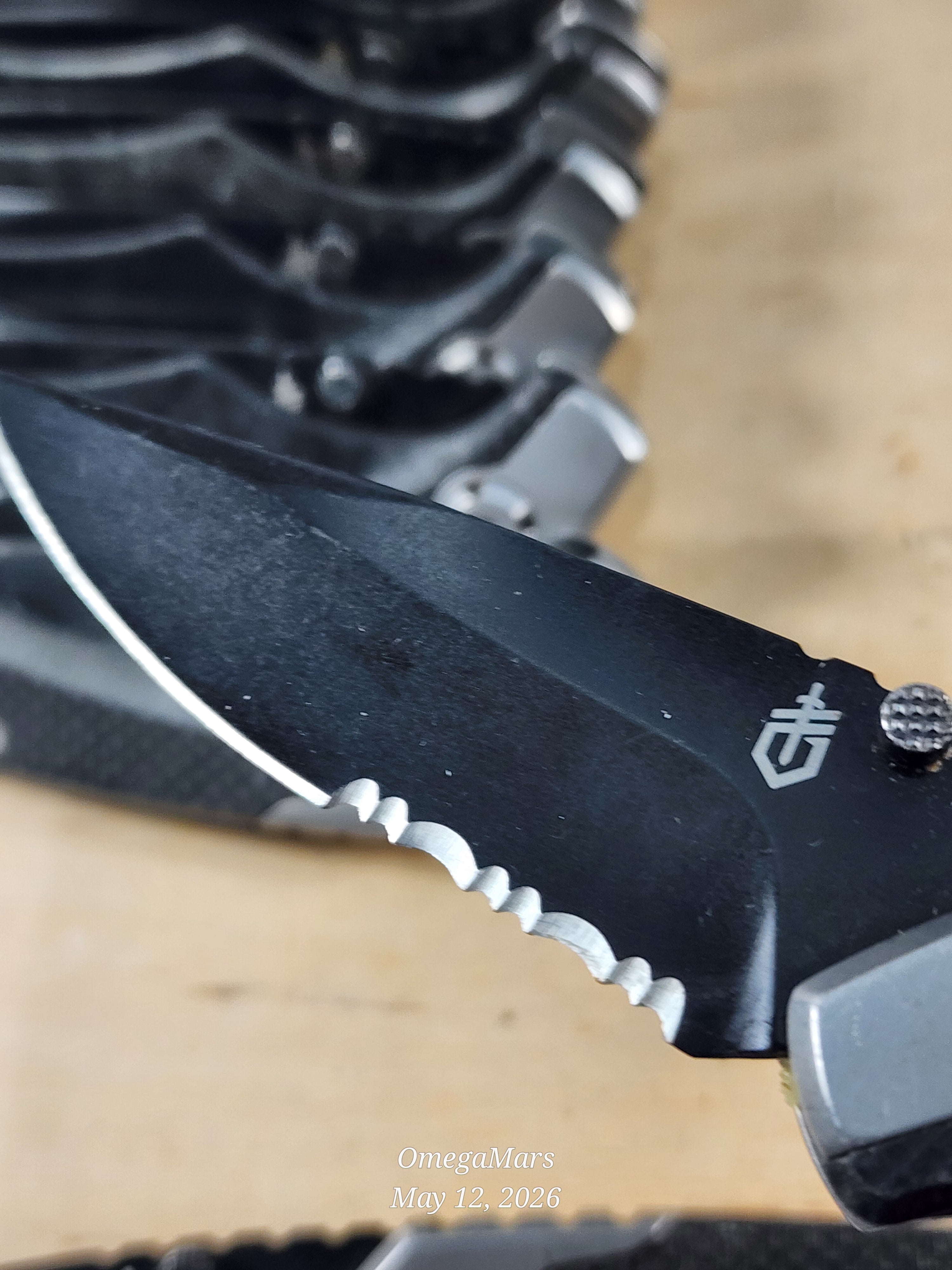 Gerber Contrast Drop Point Serrated Folding Knife 31-000596