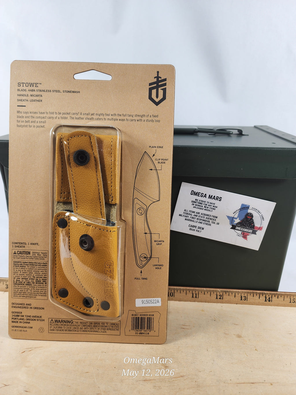 Gerber Stowe Fixed Blade Micarta