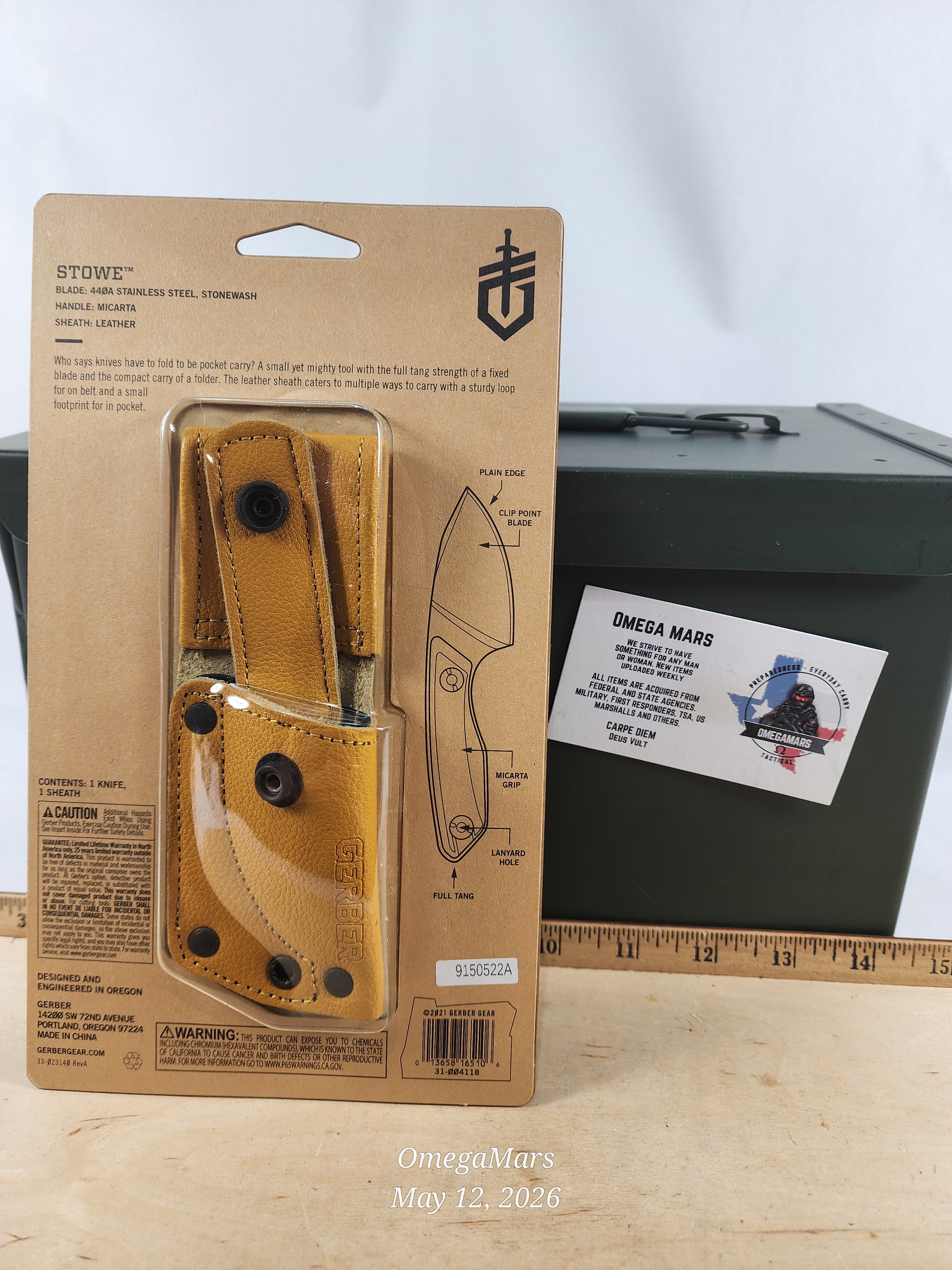 Gerber Stowe Fixed Blade Micarta