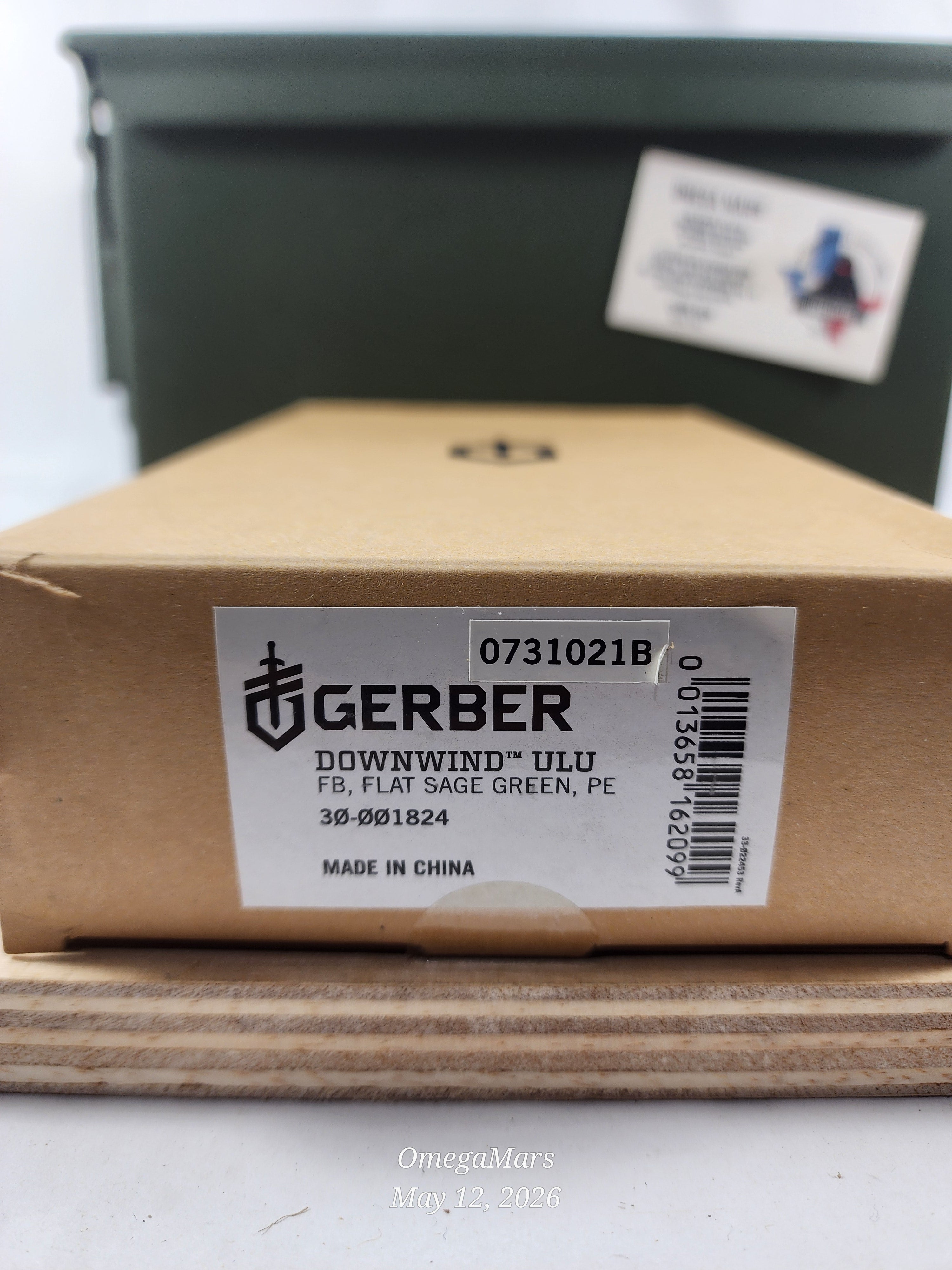 Gerber Downwind Ulu Green G1824 Brand New
