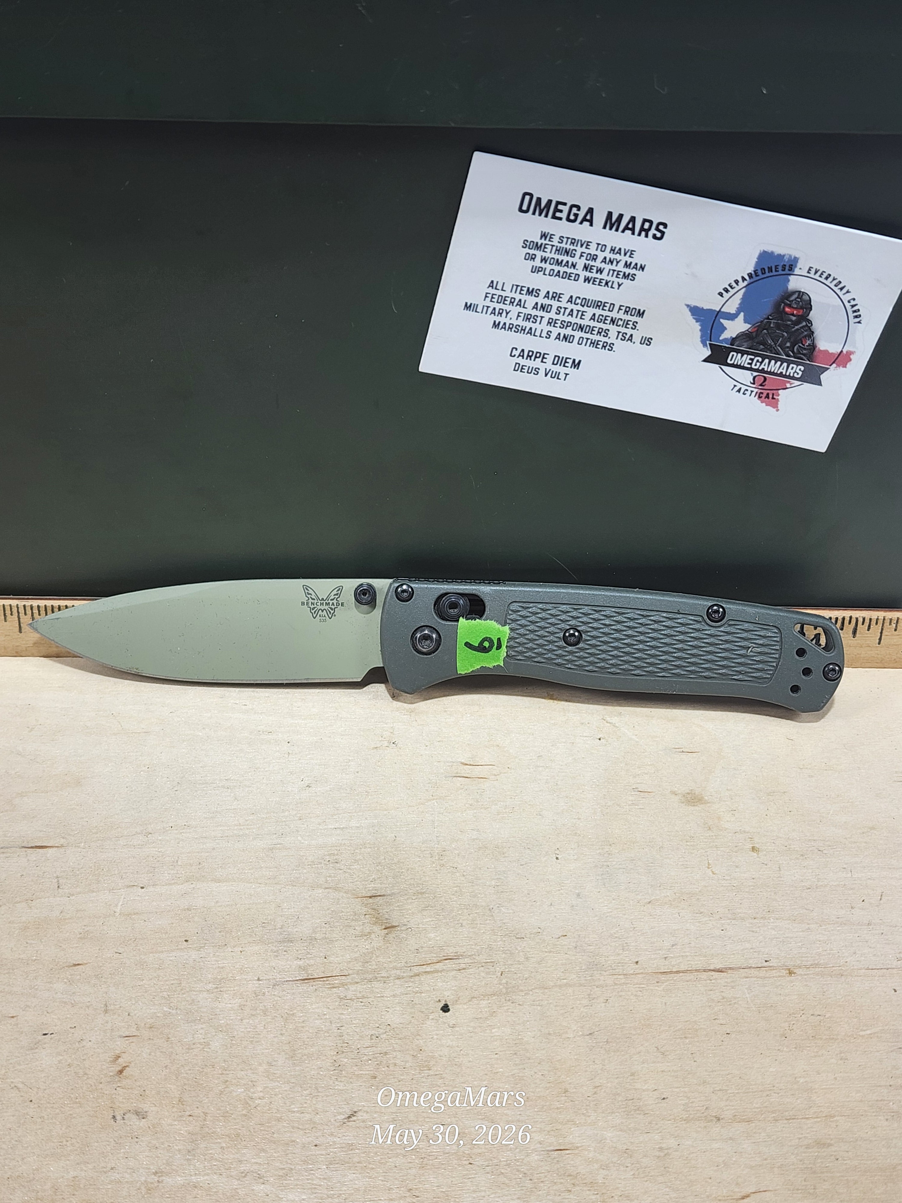 BENCHMADE 535 Bugout S30V - Light Usage - Dirty #6