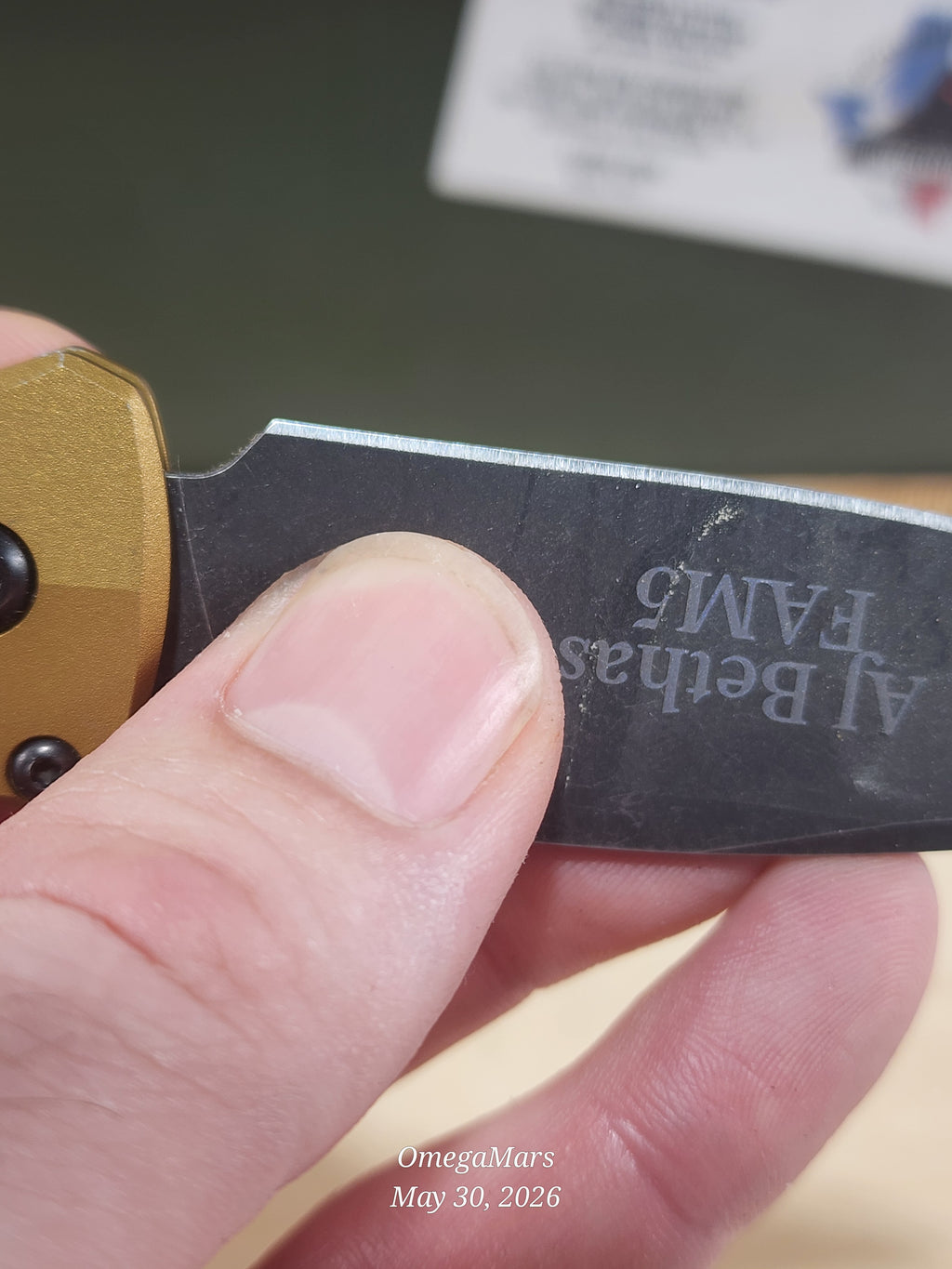 BENCHMADE 535 Bugout M390 Burnt Brass - Light Usage - Dirty #9