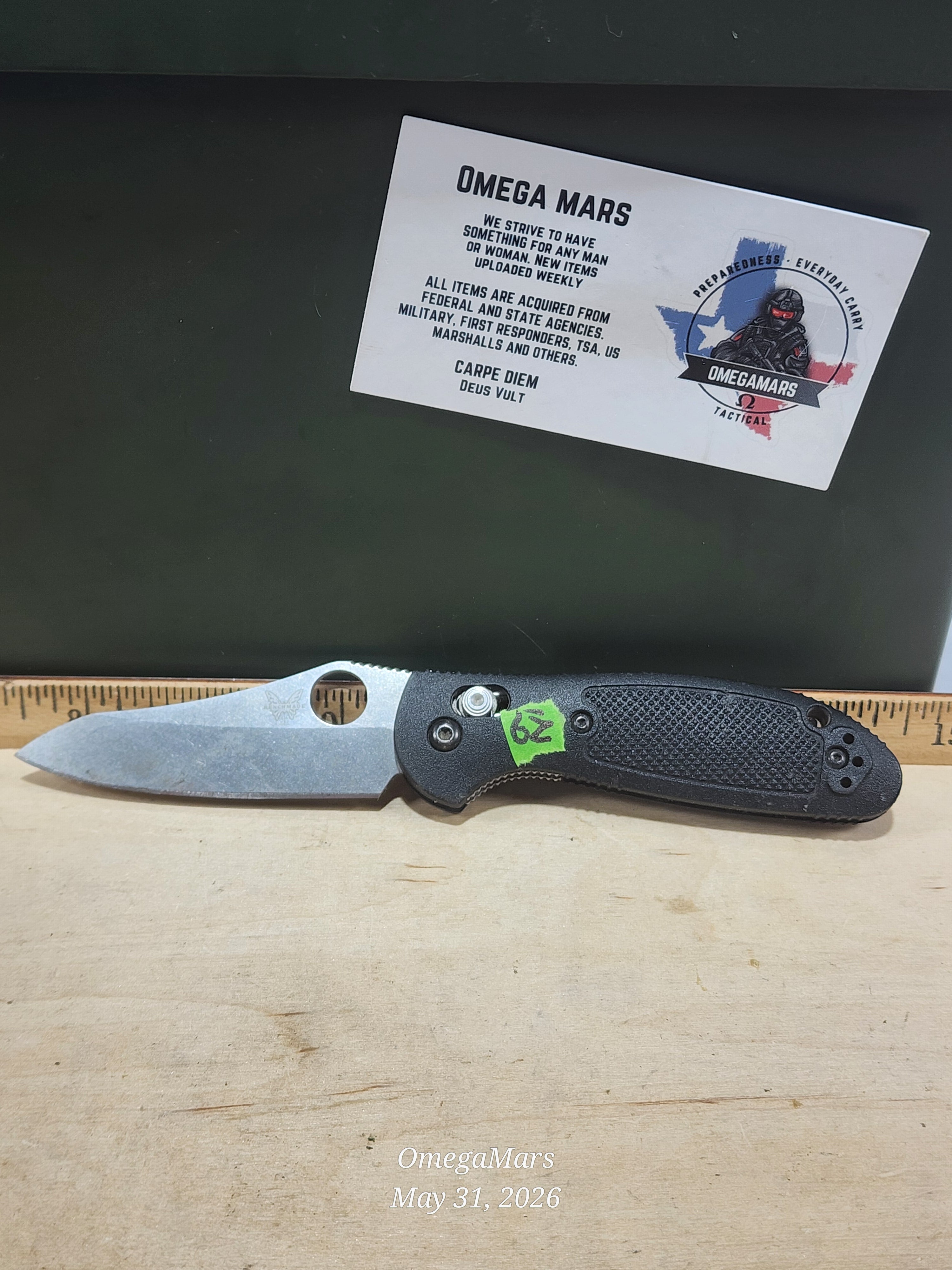BENCHMADE 555 - S30V - Mini Griptilain - Light Usage/Dirty - #29Gr
