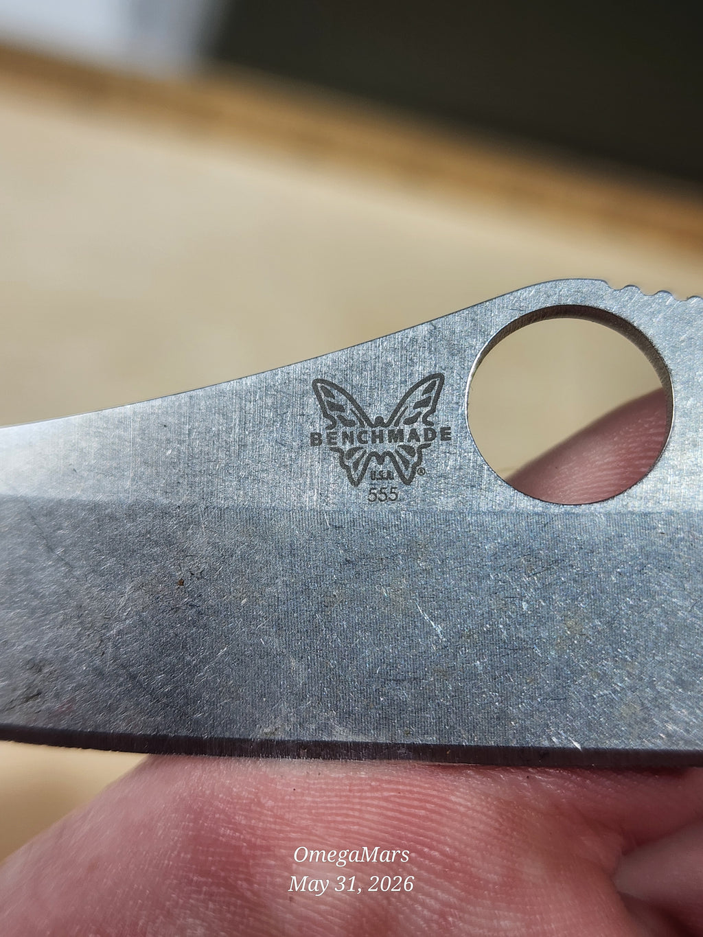 BENCHMADE 555 - S30V - Mini Griptilain - Light Usage/Dirty - #29Gr