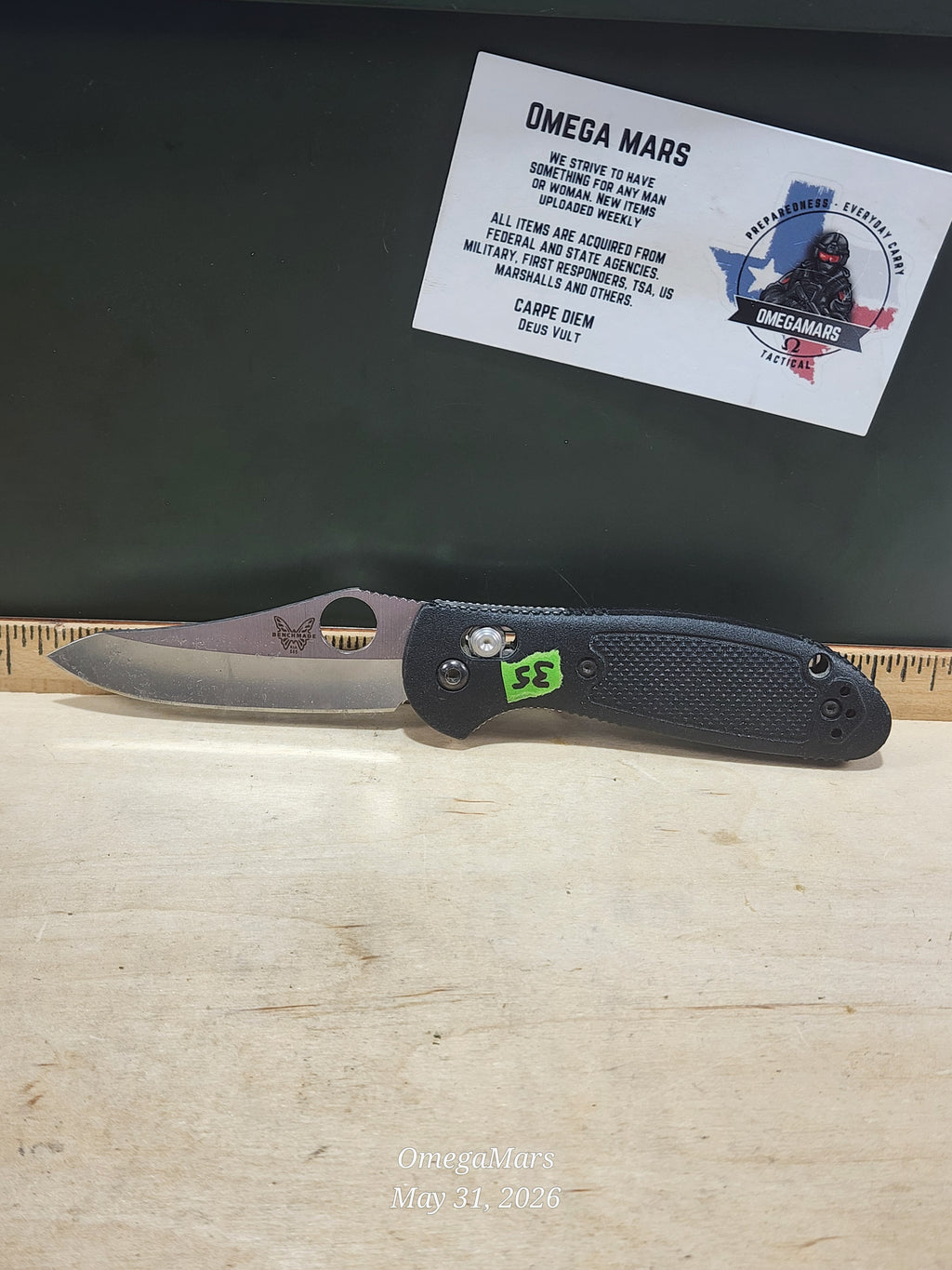 BENCHMADE 555 - 154CM - Mini Griptilain - Light Usage/Dirty - #35Gr