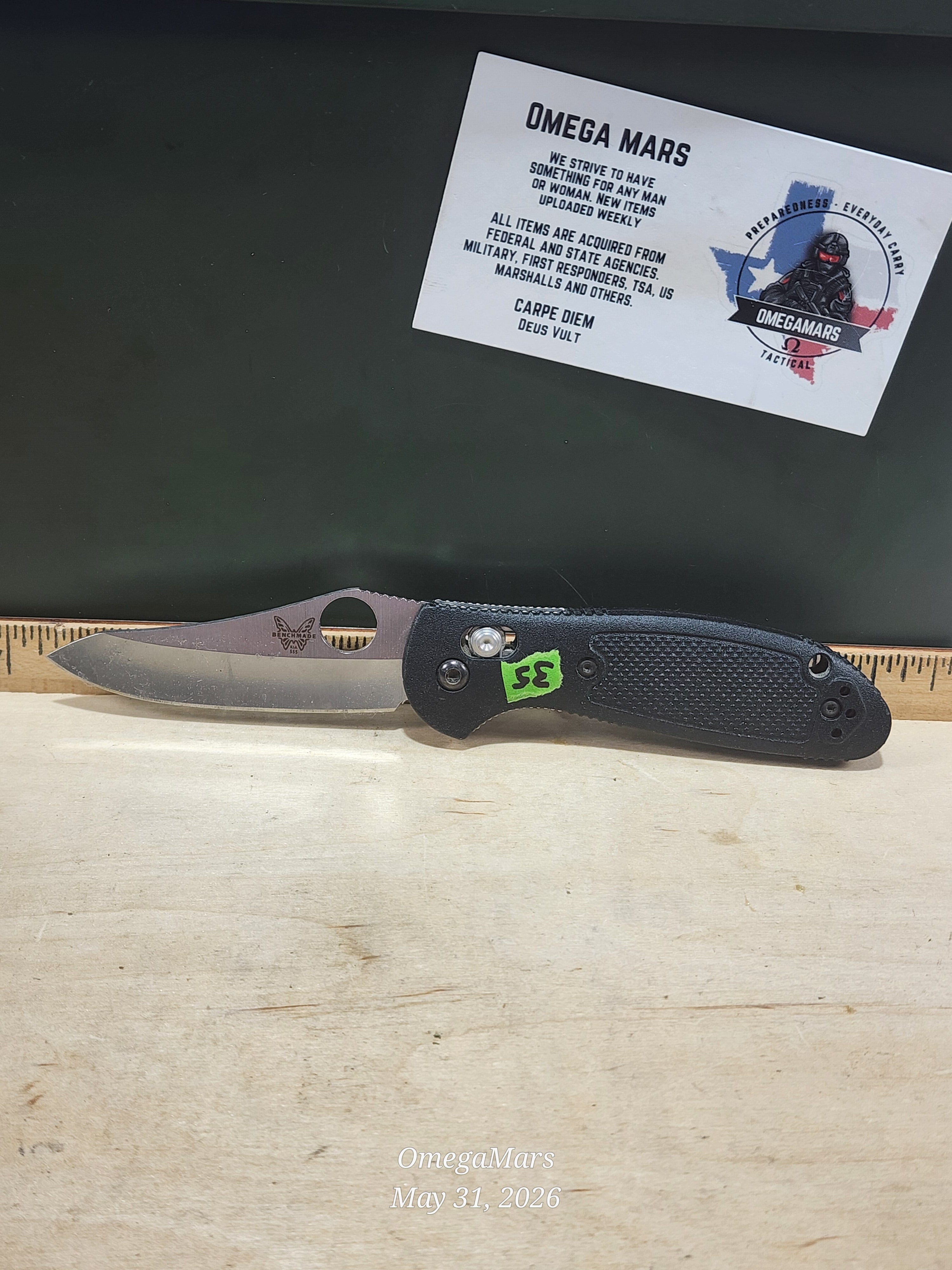 BENCHMADE 555 - 154CM - Mini Griptilain - Light Usage/Dirty - #35Gr