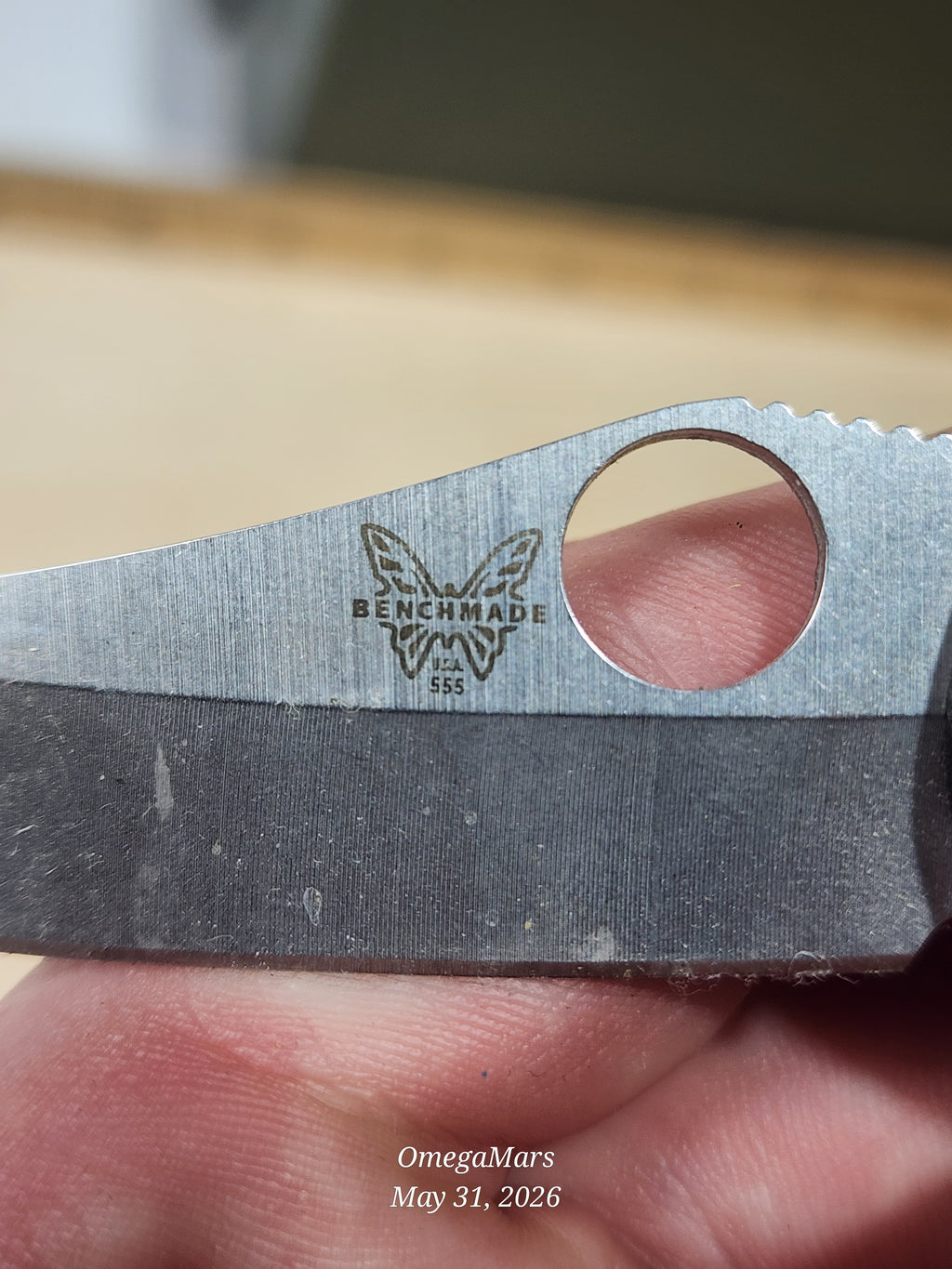 BENCHMADE 555 - 154CM - Mini Griptilain - Light Usage/Dirty - #35Gr