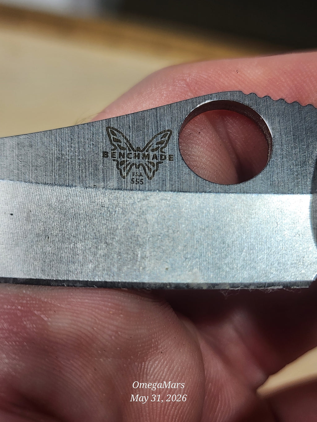 BENCHMADE 555 - 154CM - Mini Griptilain - Light Usage/Dirty - #35Gr