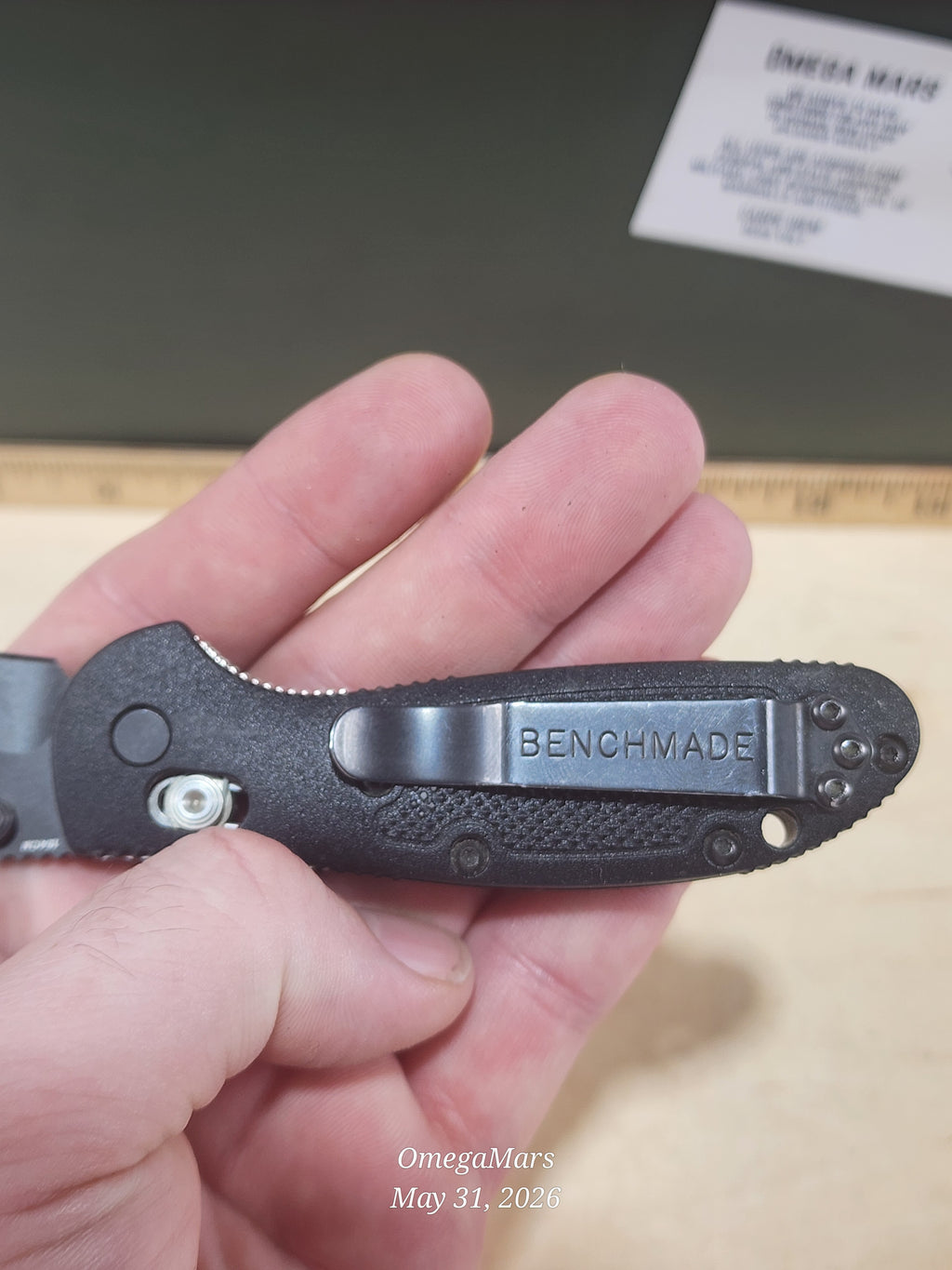 BENCHMADE 557 Mini Griptilain Tanto - Light Usage/Dirty - #38Gr