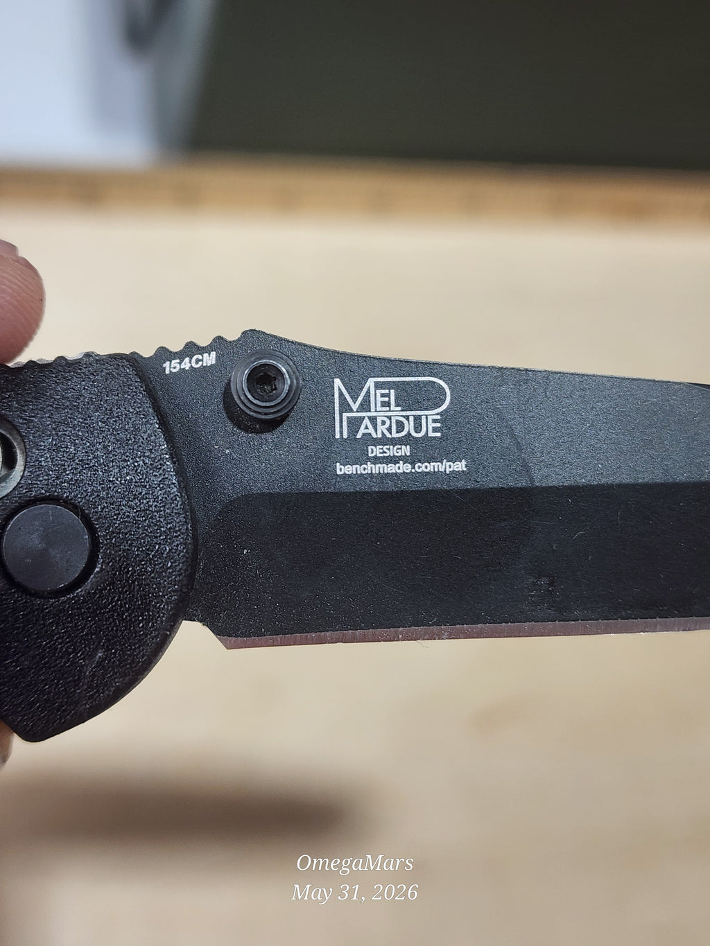 BENCHMADE 557 Mini Griptilain Tanto - Light Usage/Dirty - #38Gr