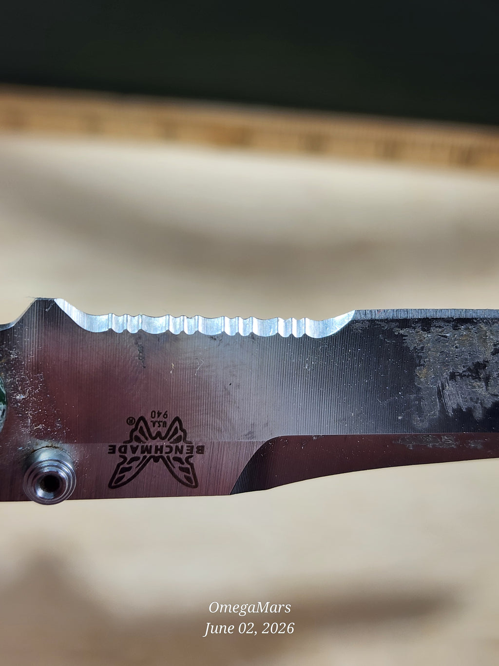 BENCHMADE 940 Osborne - Light Usage - Discontinued/Rare Serrated -#85Gr