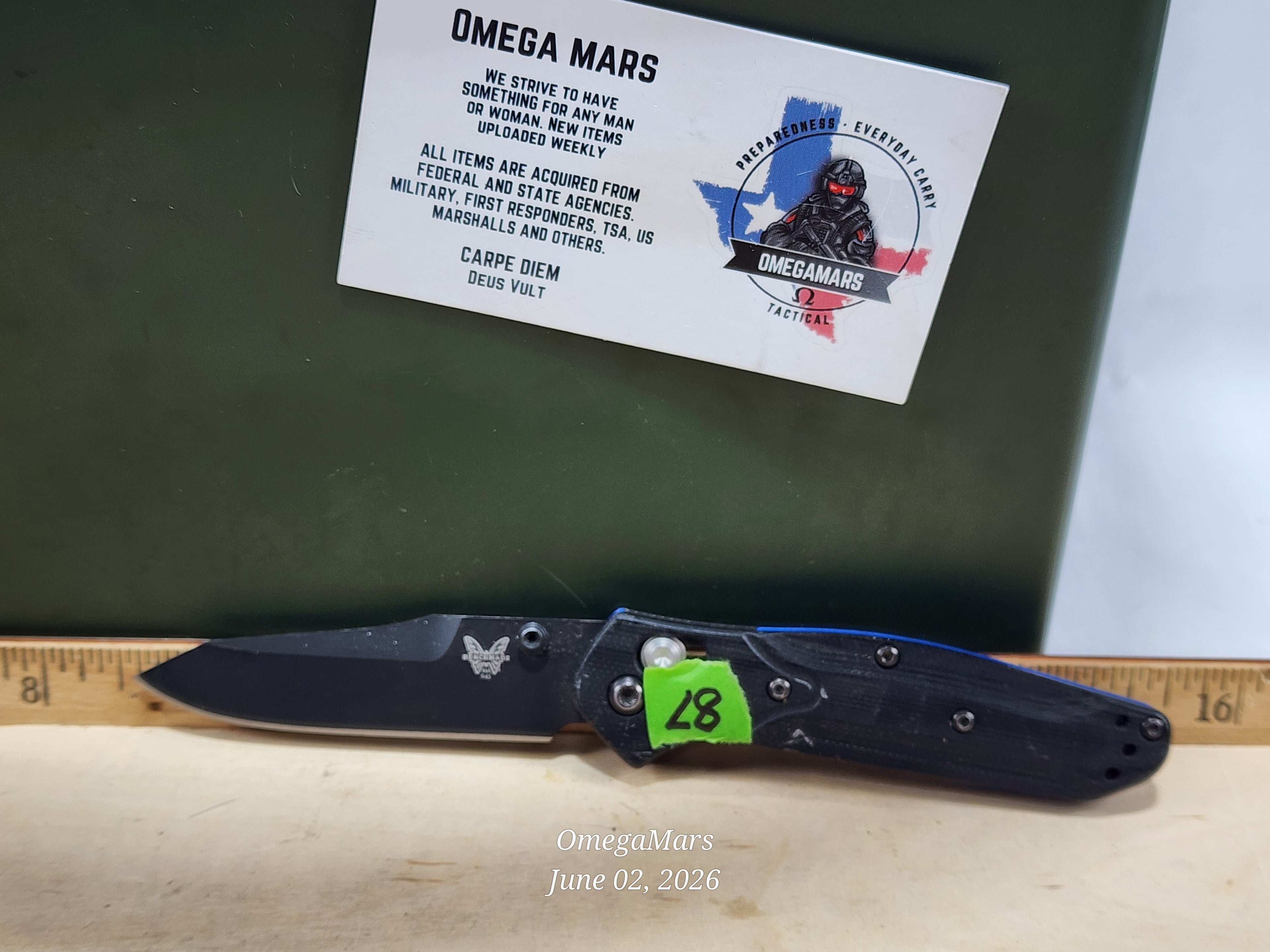 BENCHMADE 945BK-1 Mini Osborne - Light Usage - #87Gr
