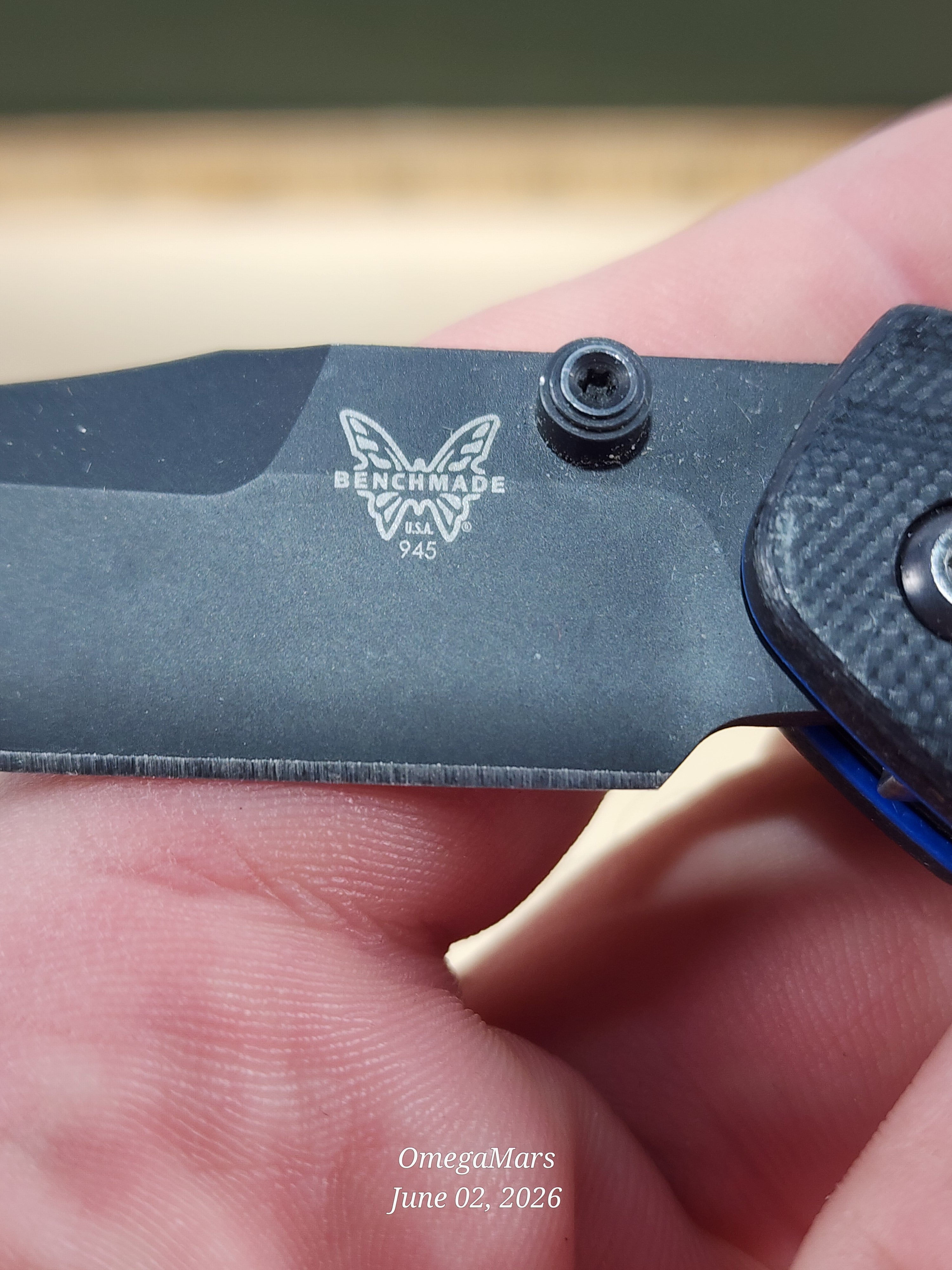 BENCHMADE 945BK-1 Mini Osborne - Light Usage - #87Gr