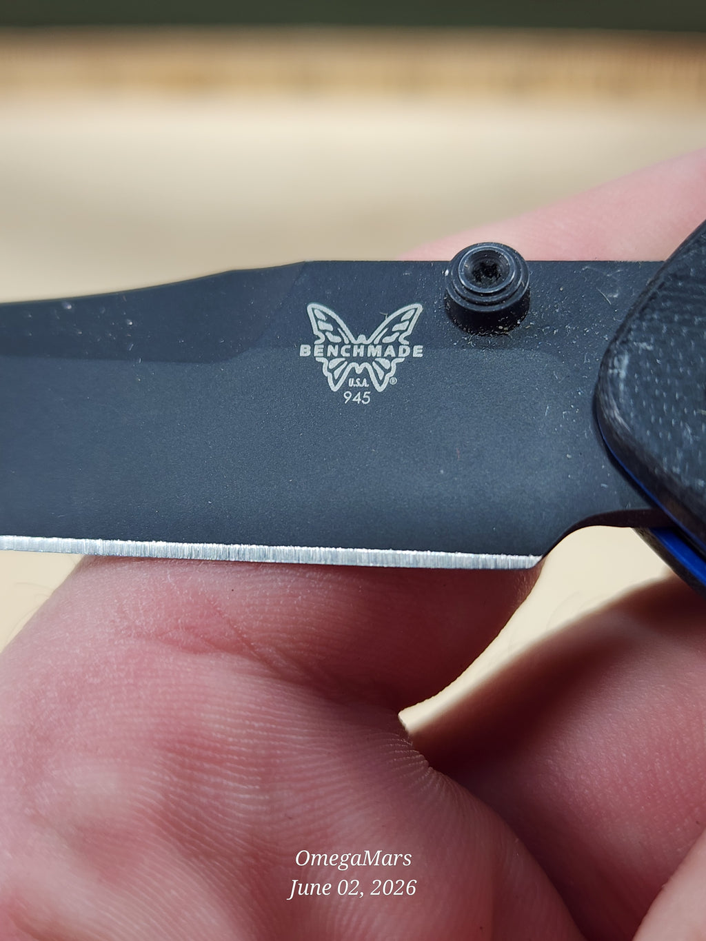 BENCHMADE 945BK-1 Mini Osborne - Light Usage - #87Gr