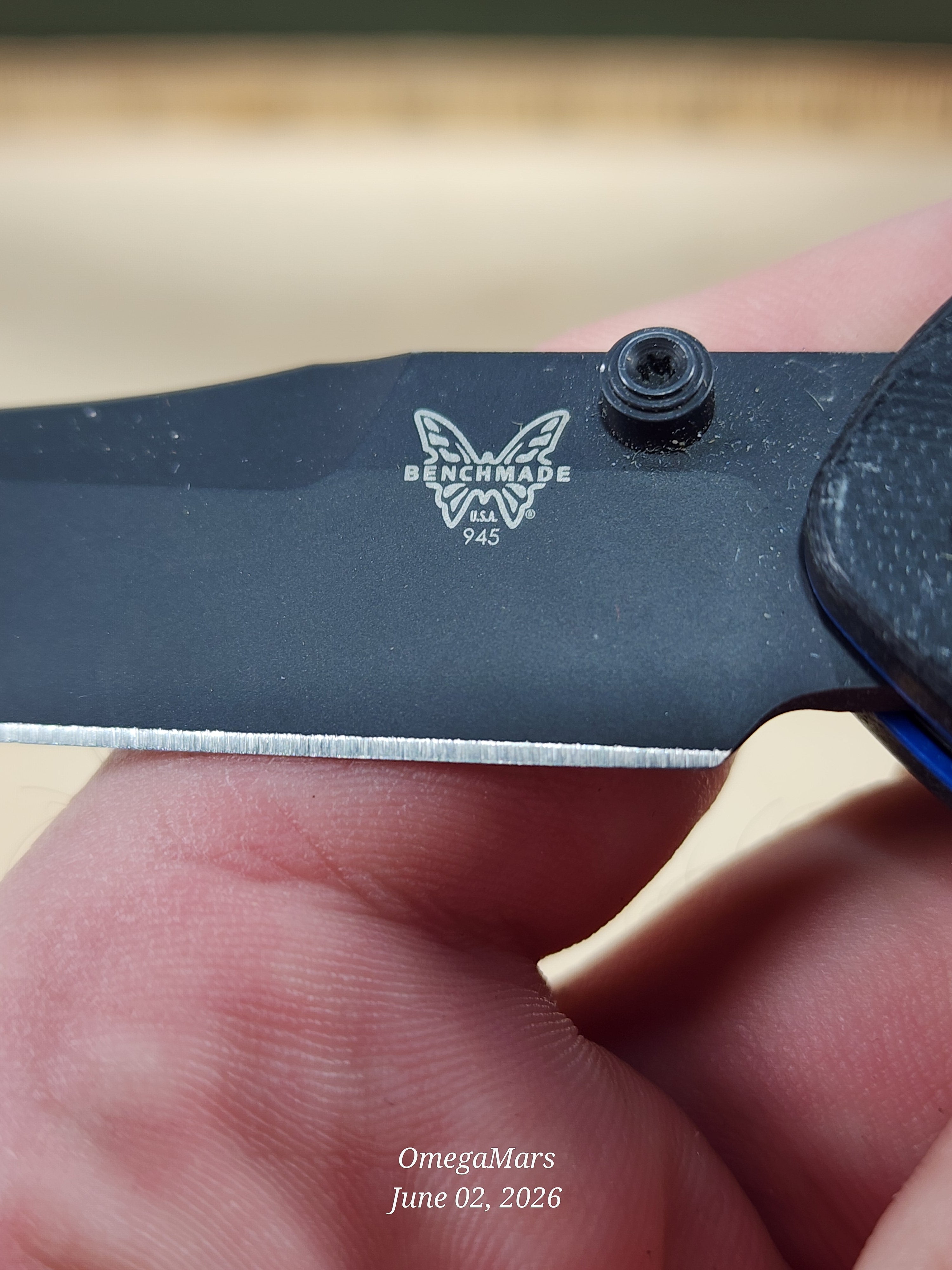 BENCHMADE 945BK-1 Mini Osborne - Light Usage - #87Gr
