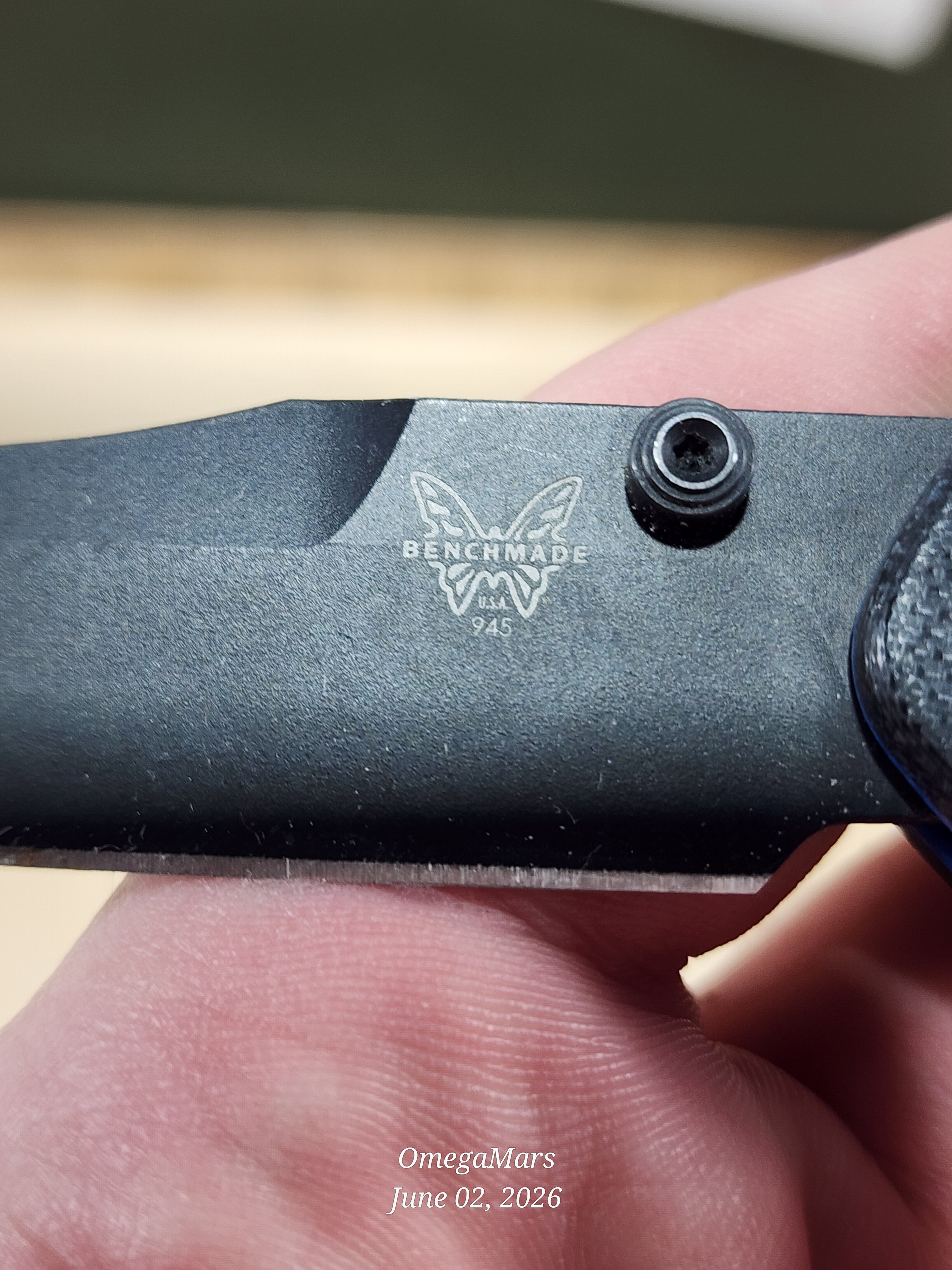 BENCHMADE 945BK-1 Mini Osborne - Light Usage - #88Gr