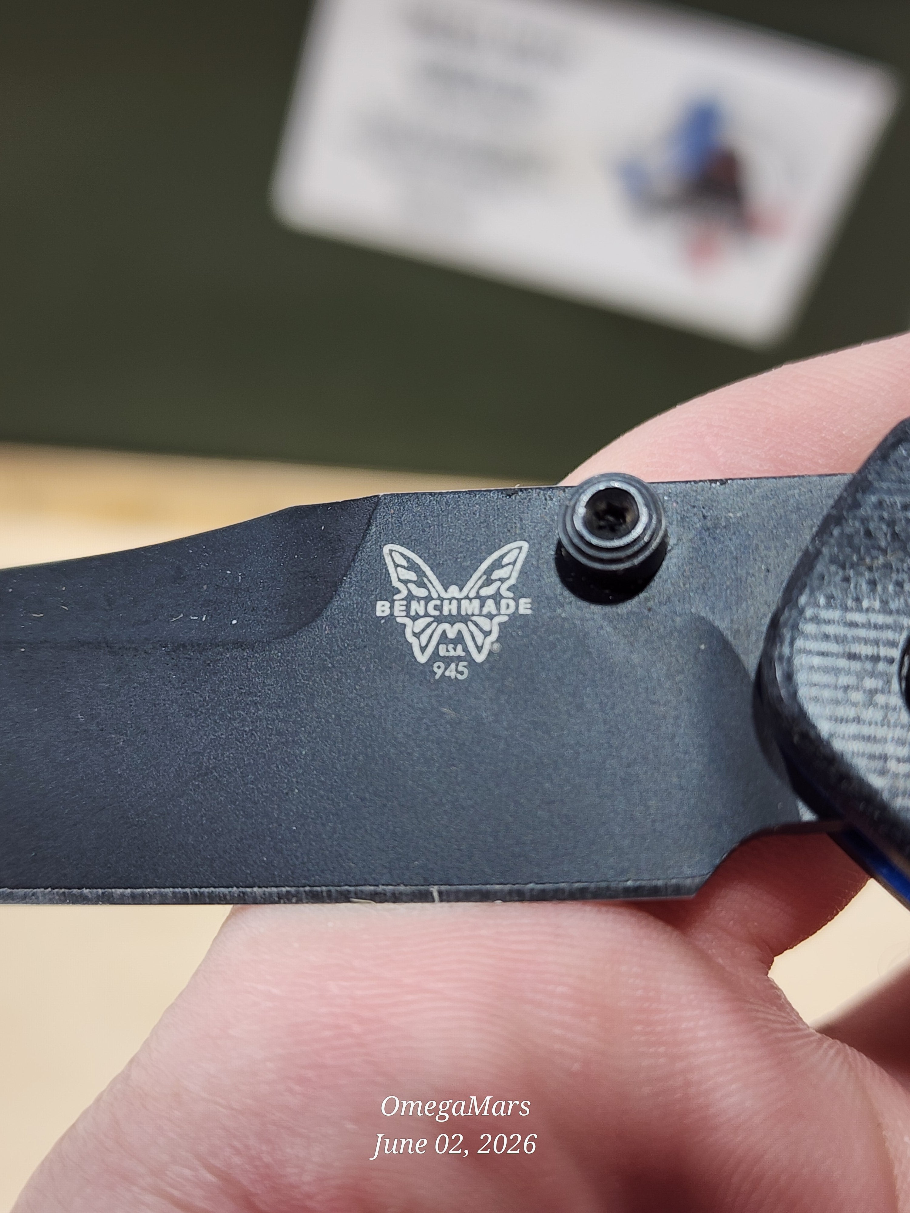 BENCHMADE 945BK-1 Mini Osborne - Light Usage - #89Gr