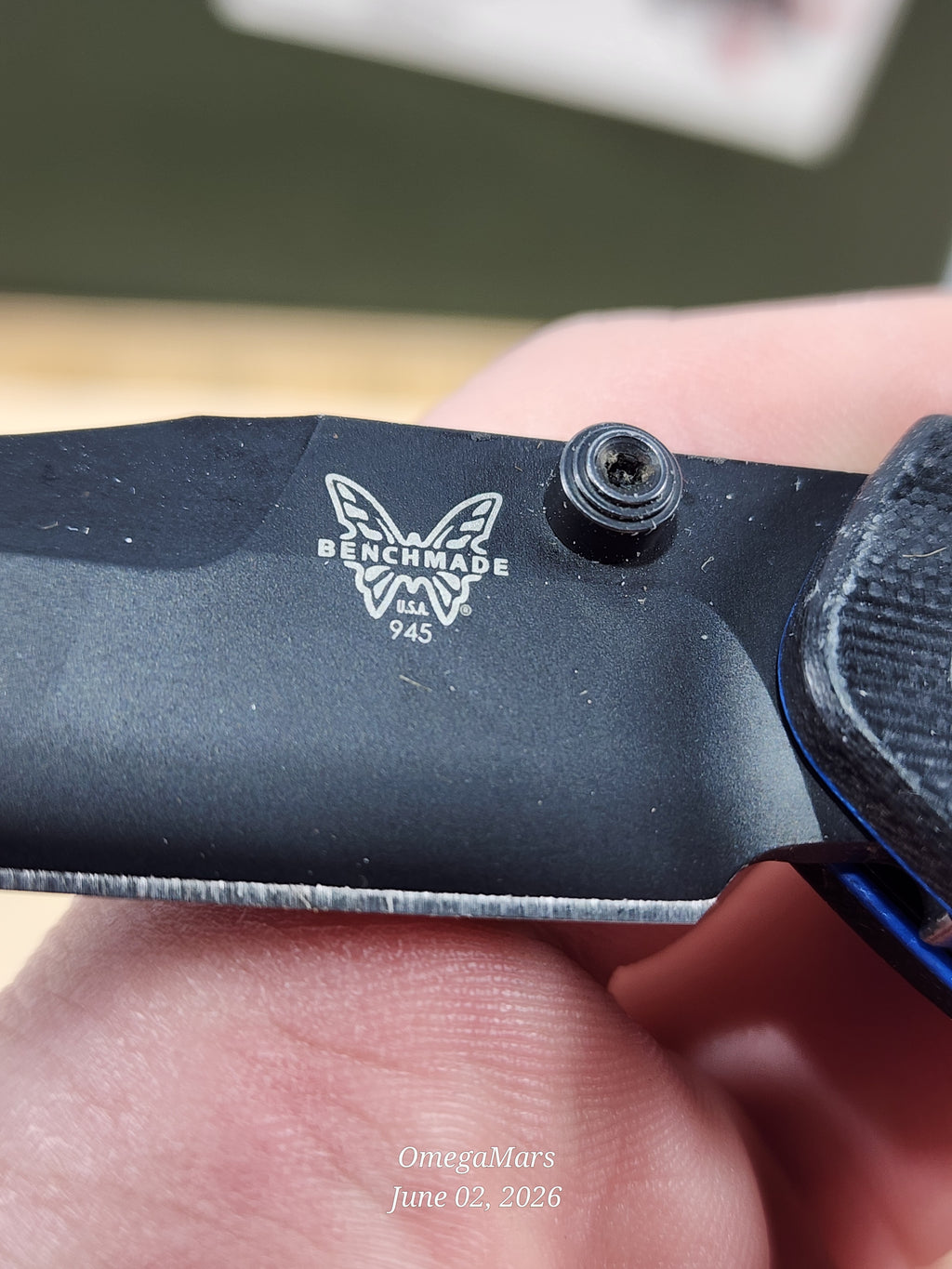 BENCHMADE 945BK-1 Mini Osborne - Light Usage - #89Gr