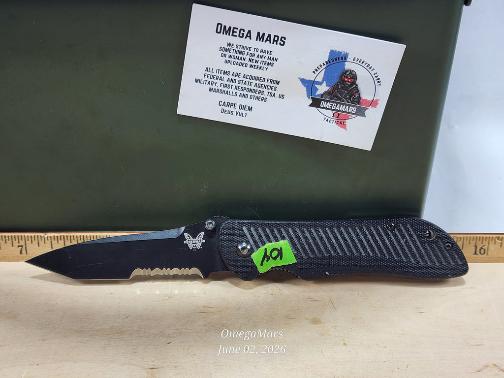 BENCHMADE Nitrous Stryker Black Coated Combo Edge 3.7" D2 - BM912SBKD2 -#104Gr