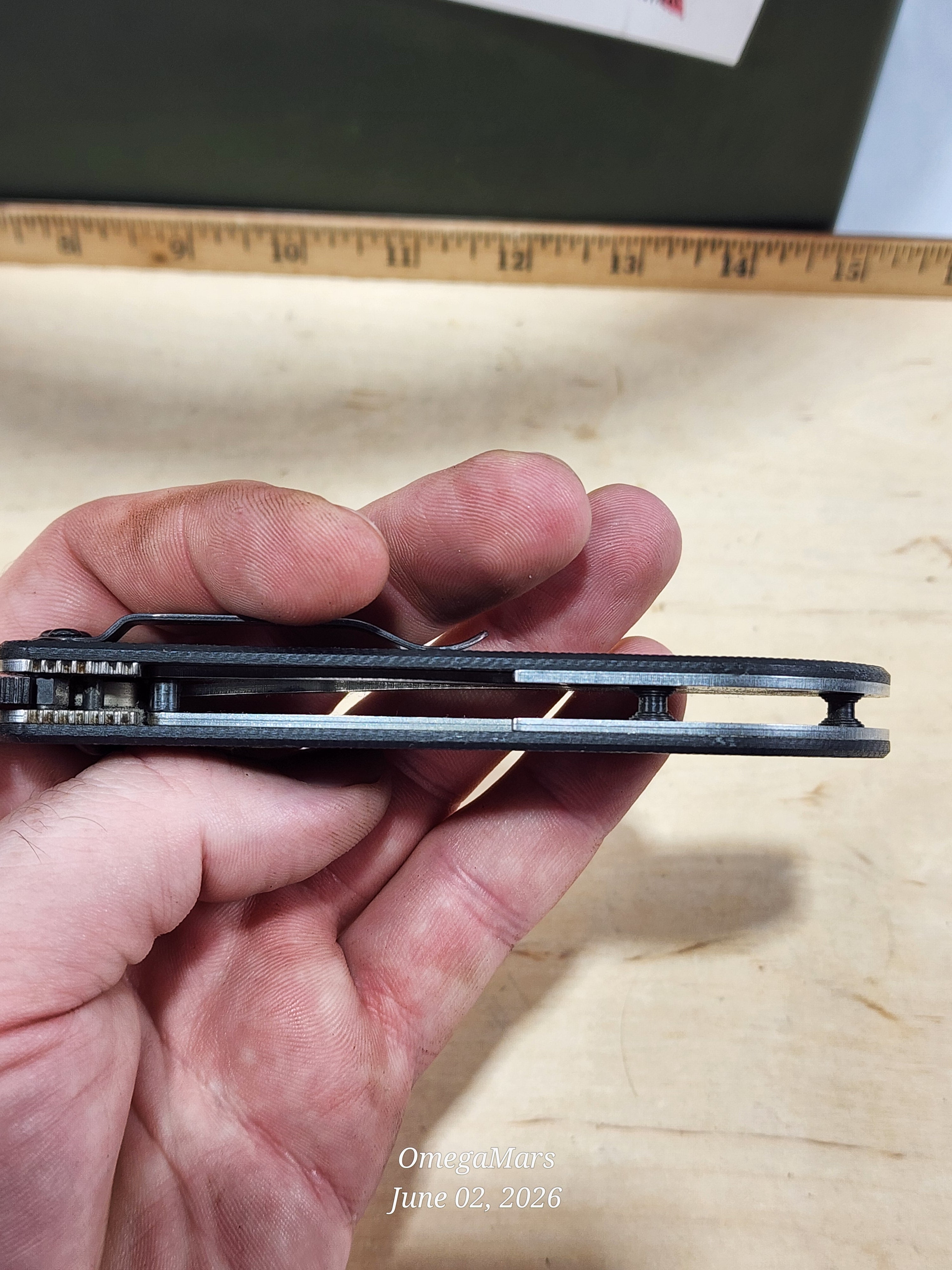 BENCHMADE Nitrous Stryker Black Coated Combo Edge 3.7" D2 - BM912SBKD2 -#104Gr