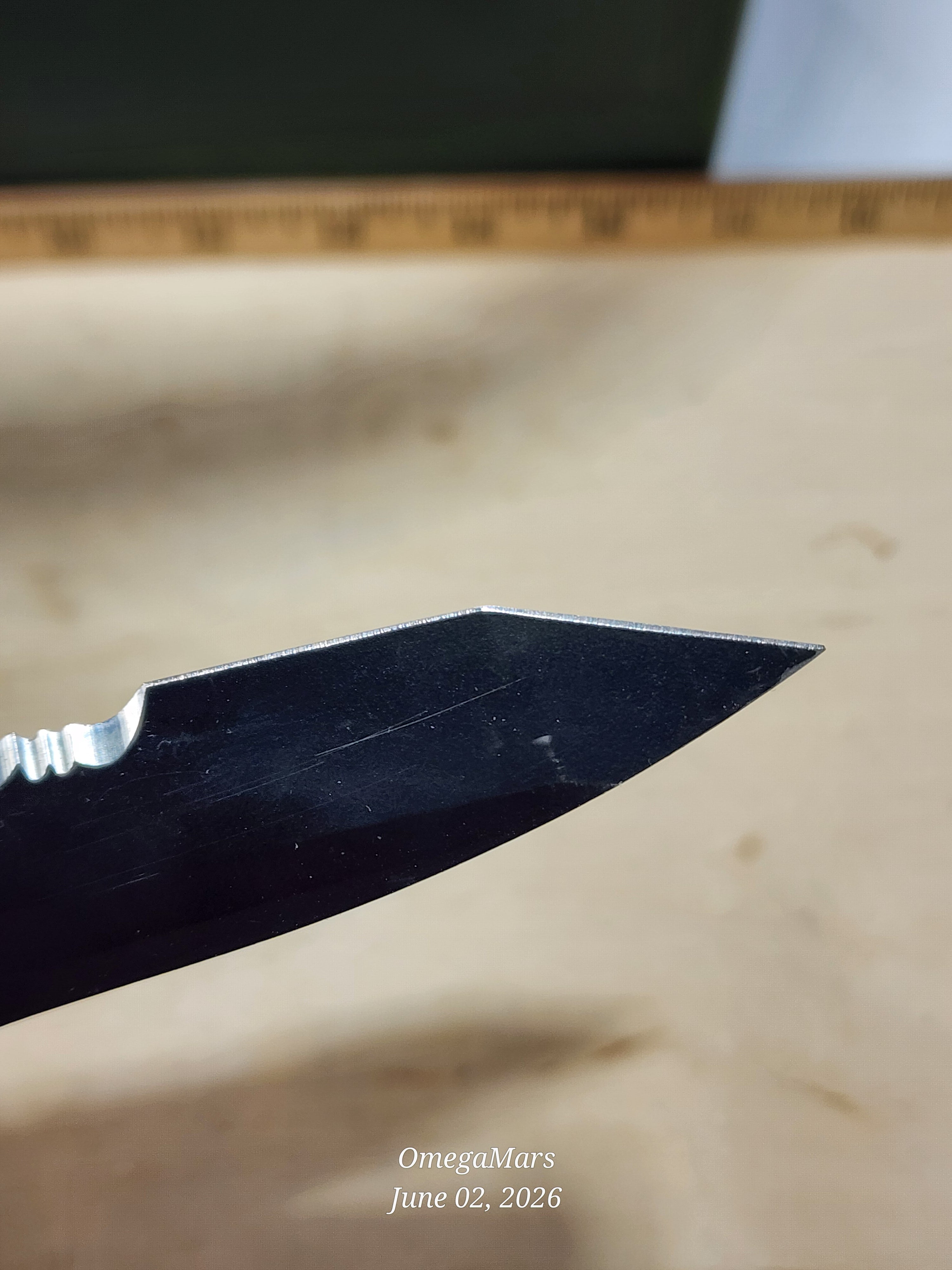 BENCHMADE Nitrous Stryker Black Coated Combo Edge 3.7" D2 - BM912SBKD2 -#104Gr