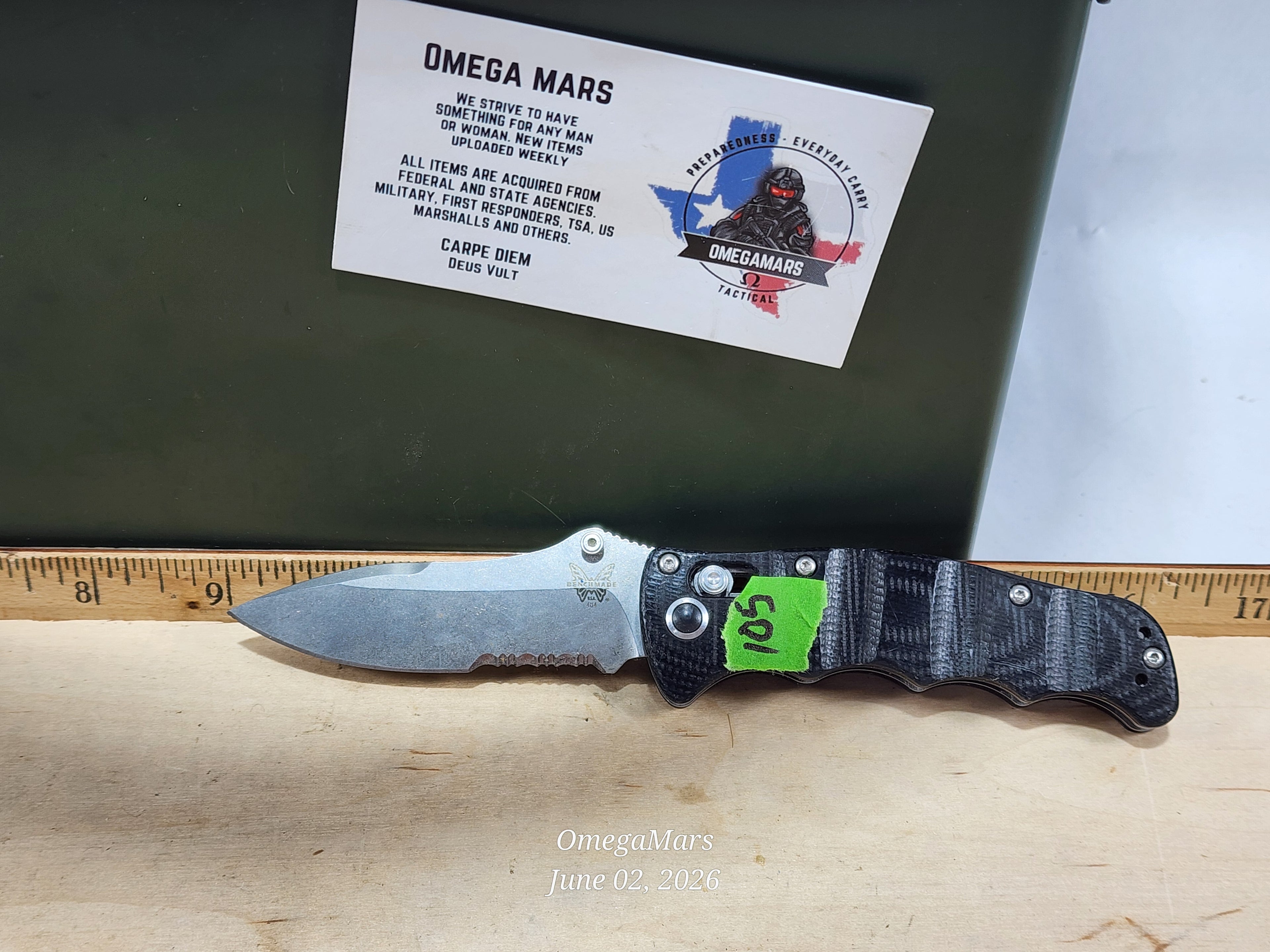 BENCHMADE 484 Nakamura M390 Steel - Light Usage #105Gr