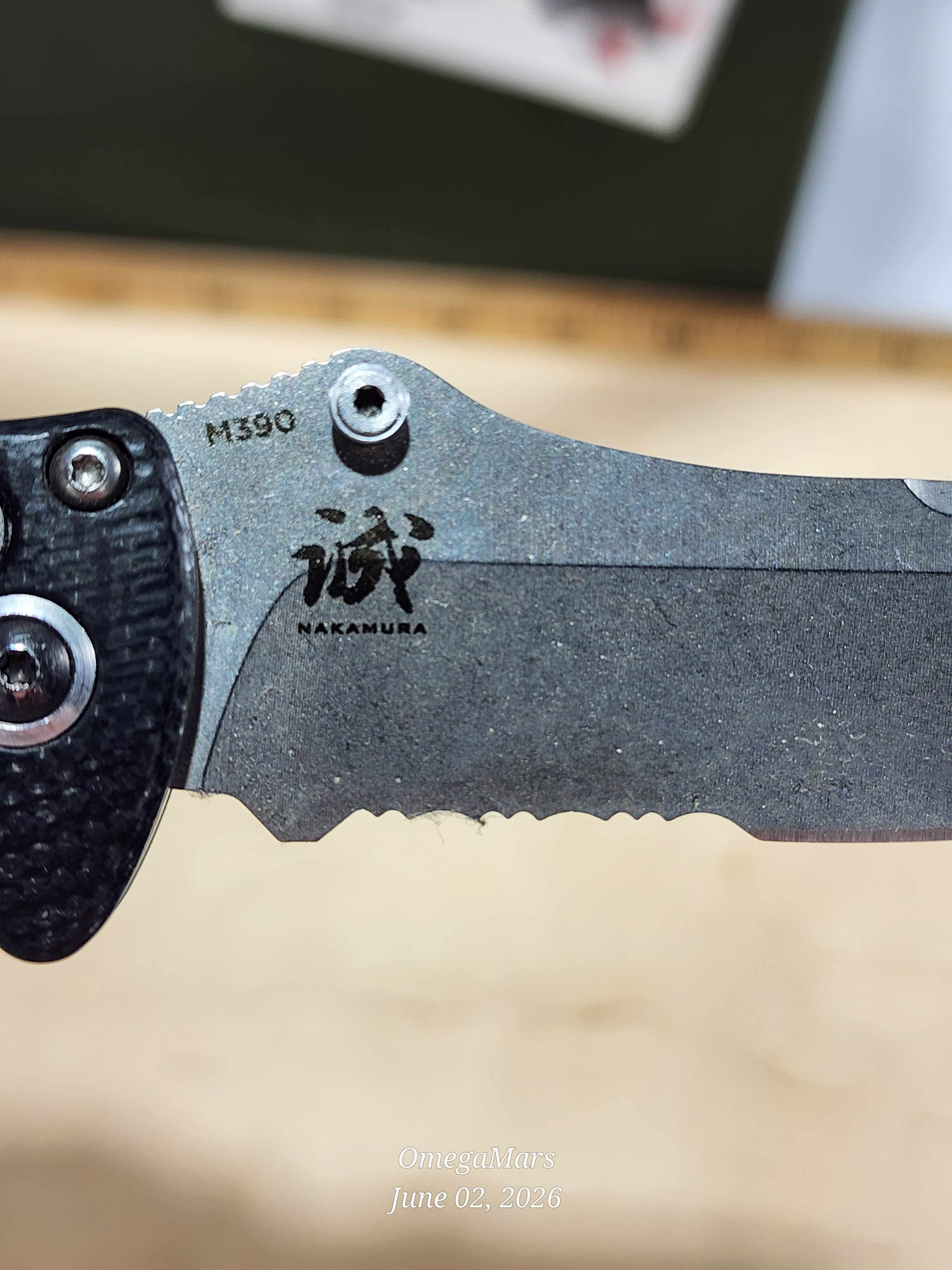 BENCHMADE 484 Nakamura M390 Steel - Light Usage #105Gr